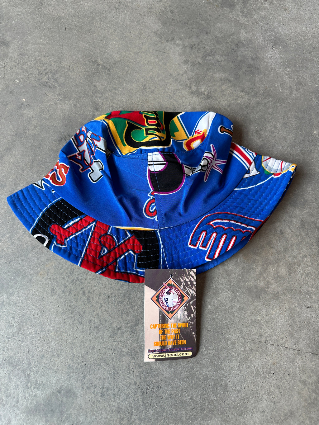 00’s Negro League Baseball Museum Blue Vintage NLBM JHEAD Bucket Hat—Brand New (OSFM)