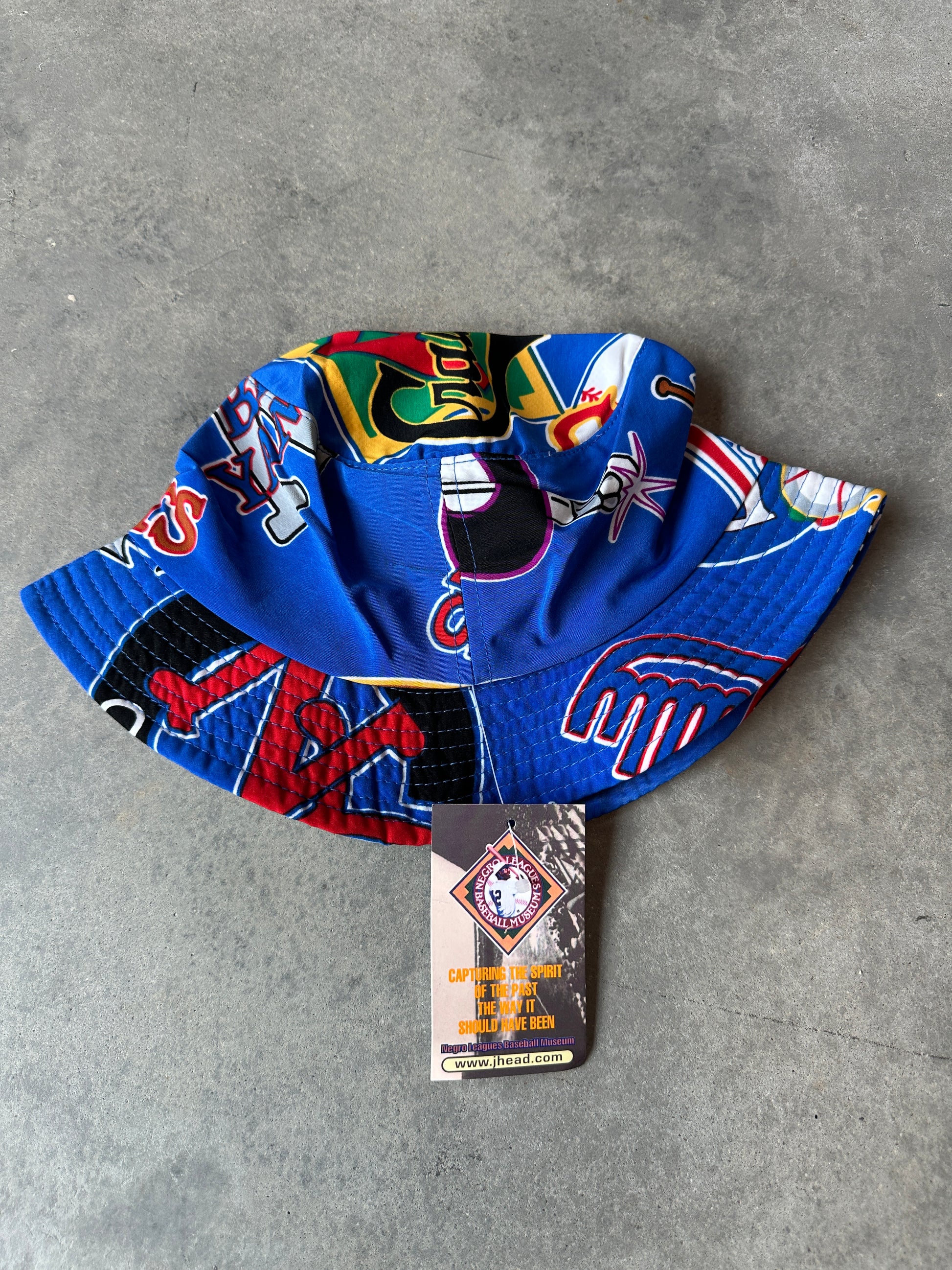 00’s Negro League Baseball Museum Blue Vintage NLBM JHEAD Bucket Hat—Brand New (OSFM)
