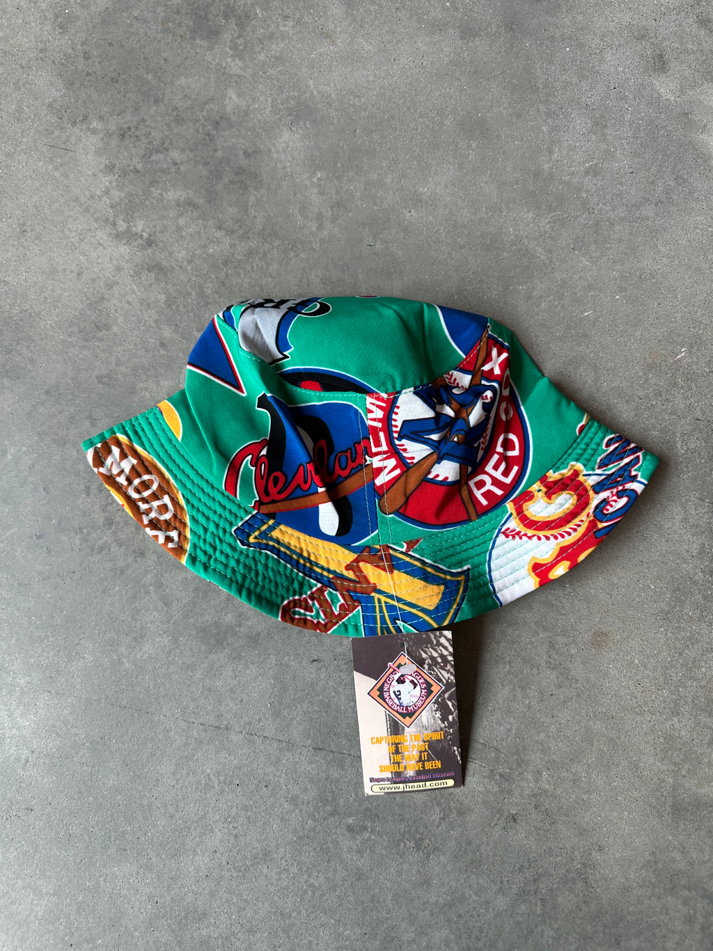 00’s Negro League Baseball Museum Green Vintage NLBM JHEAD Bucket Hat—Brand New (OSFM)