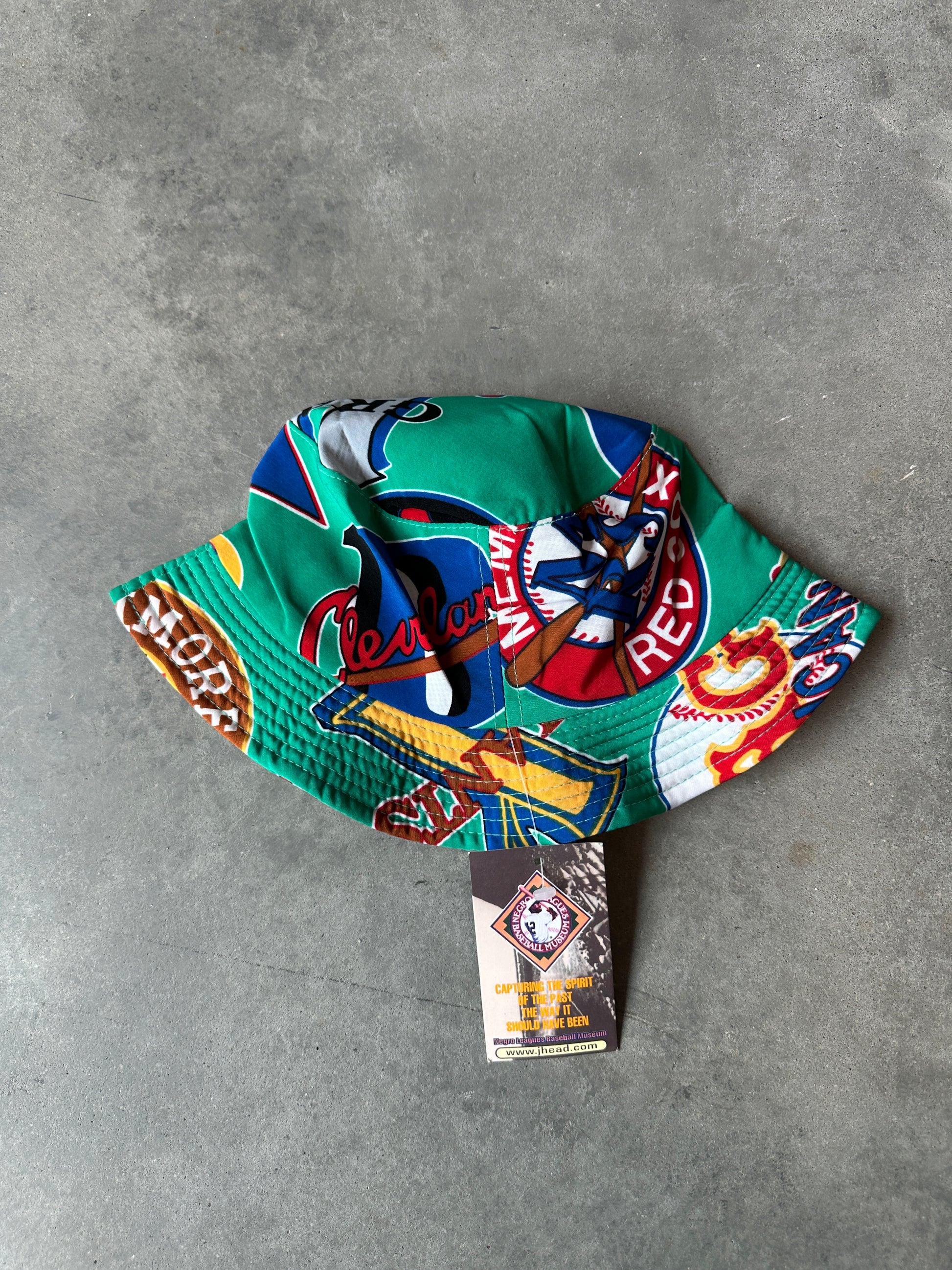 00’s Negro League Baseball Museum Green Vintage NLBM JHEAD Bucket Hat—Brand New (OSFM)