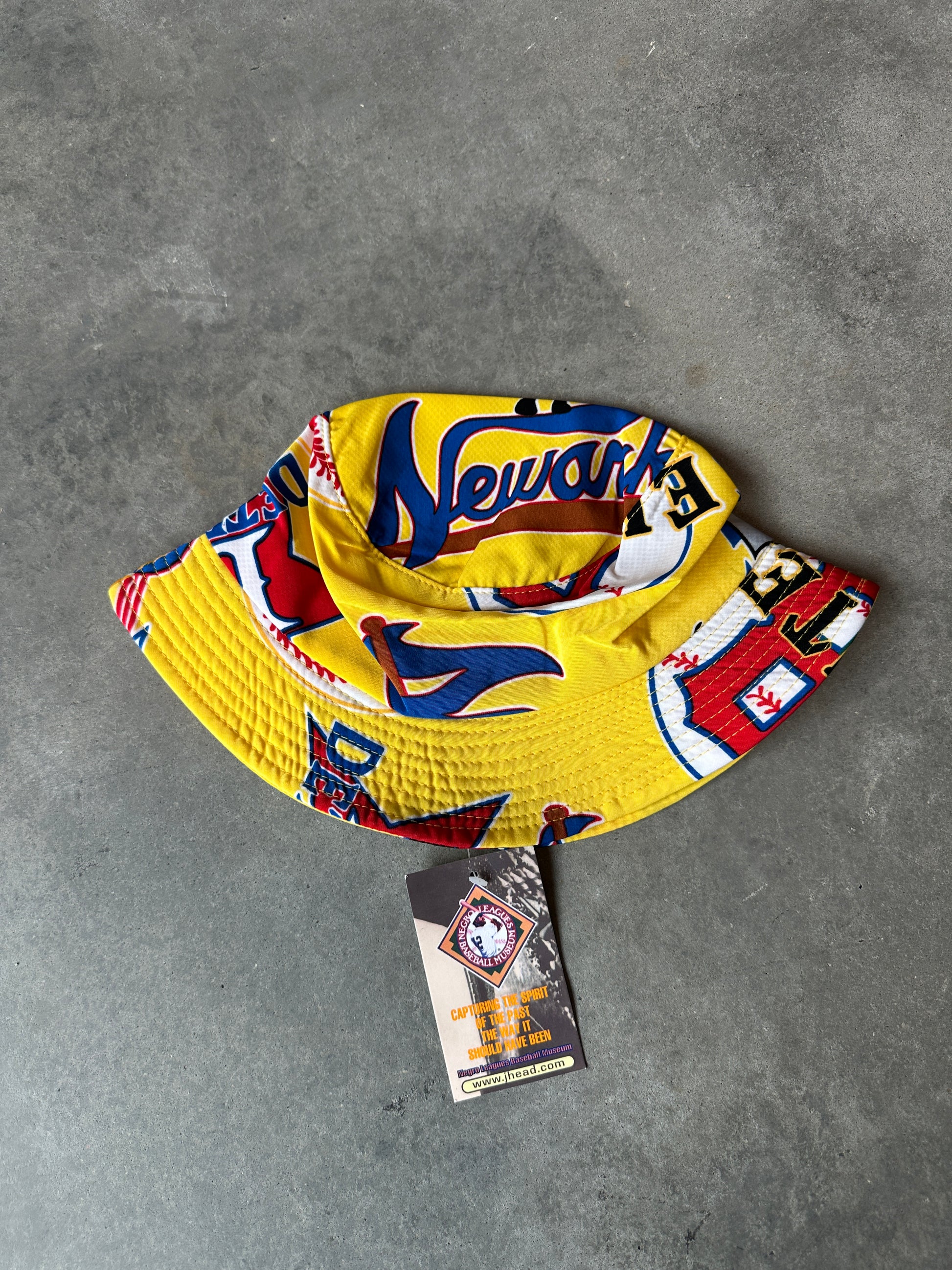 00’s Negro League Baseball Museum Yellow Vintage NLBM JHEAD Bucket Hat—Brand New (OSFM)