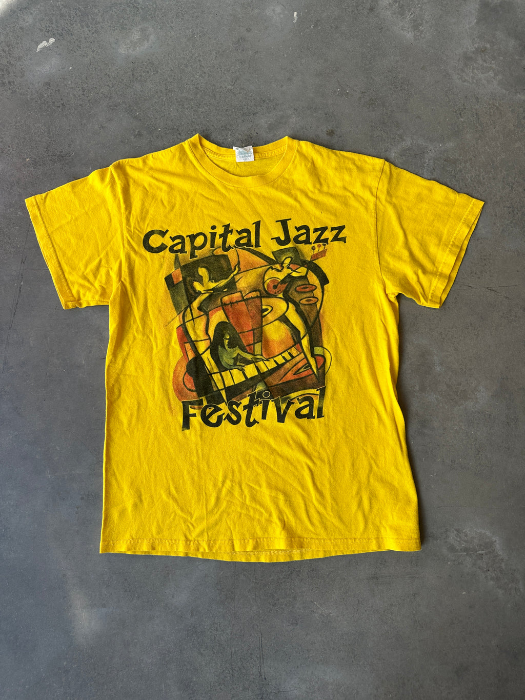 00's Capital Jazz Fest "Cool Jazz & Soul" Artist Collage Vintage Music Tee (Large)