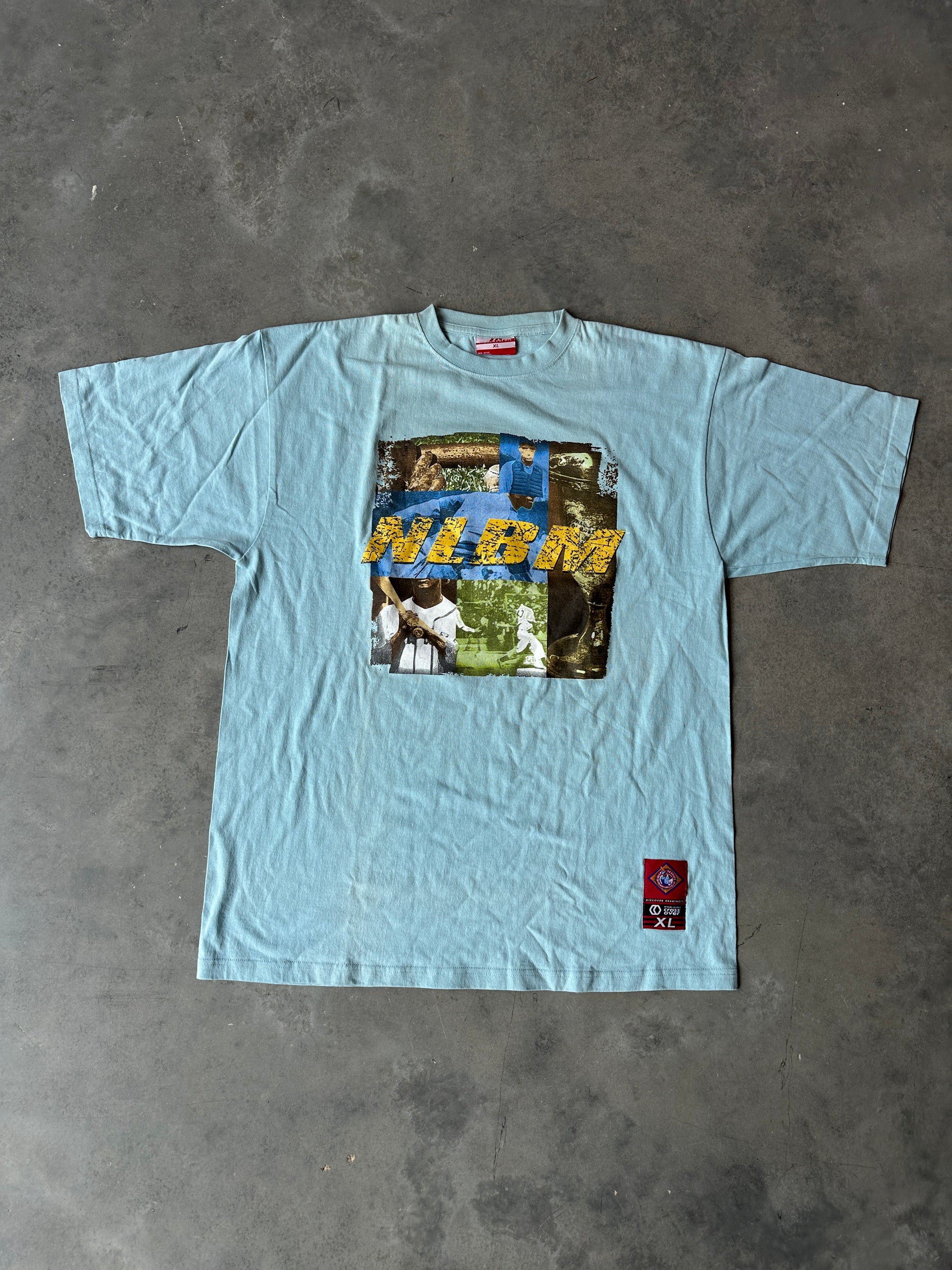 00’s Negro League Baseball Museum NLBM Teams Carolina Blue Vintage Tee (XXL)