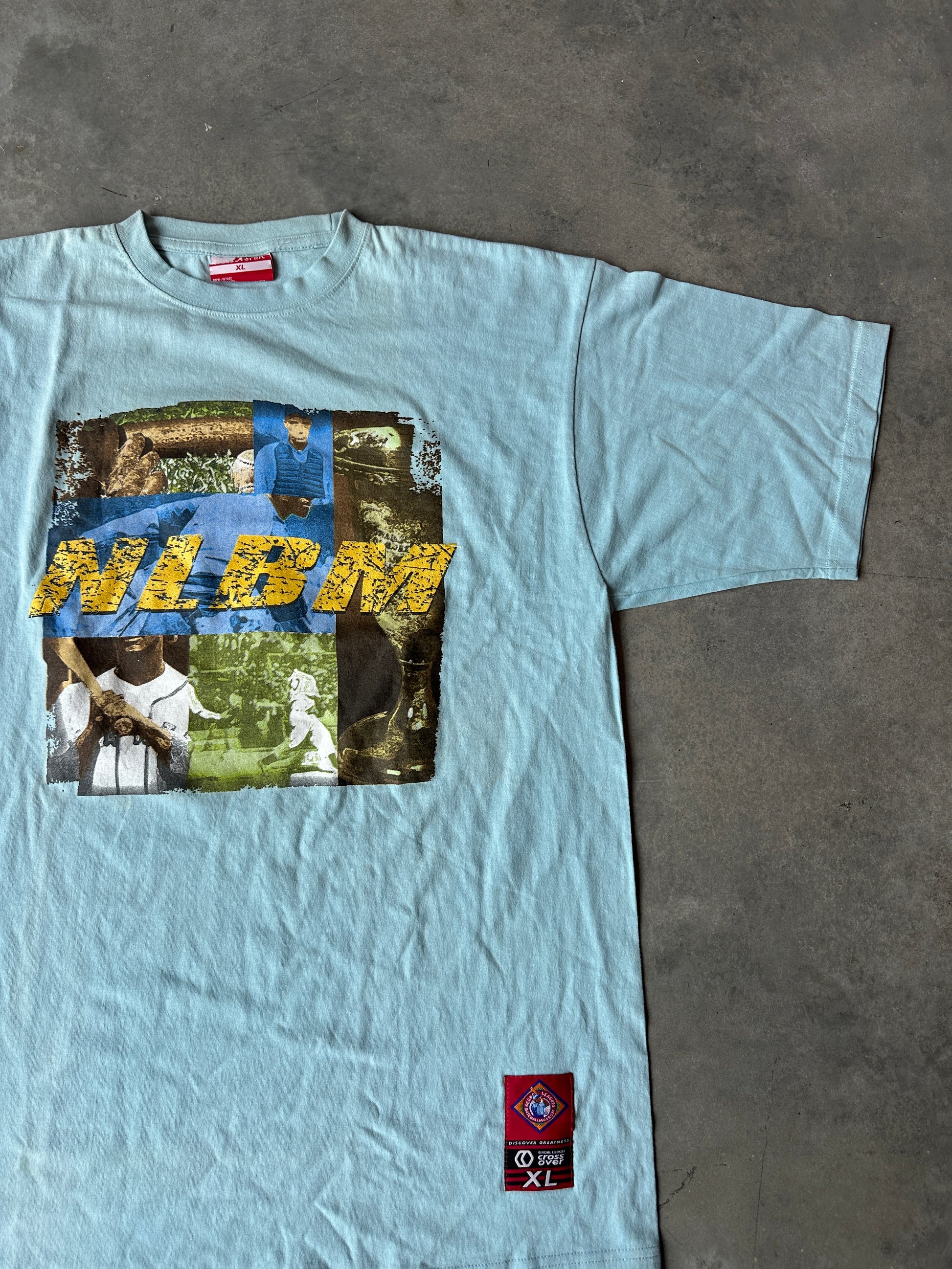 00’s Negro League Baseball Museum NLBM Teams Carolina Blue Vintage Tee (XXL)