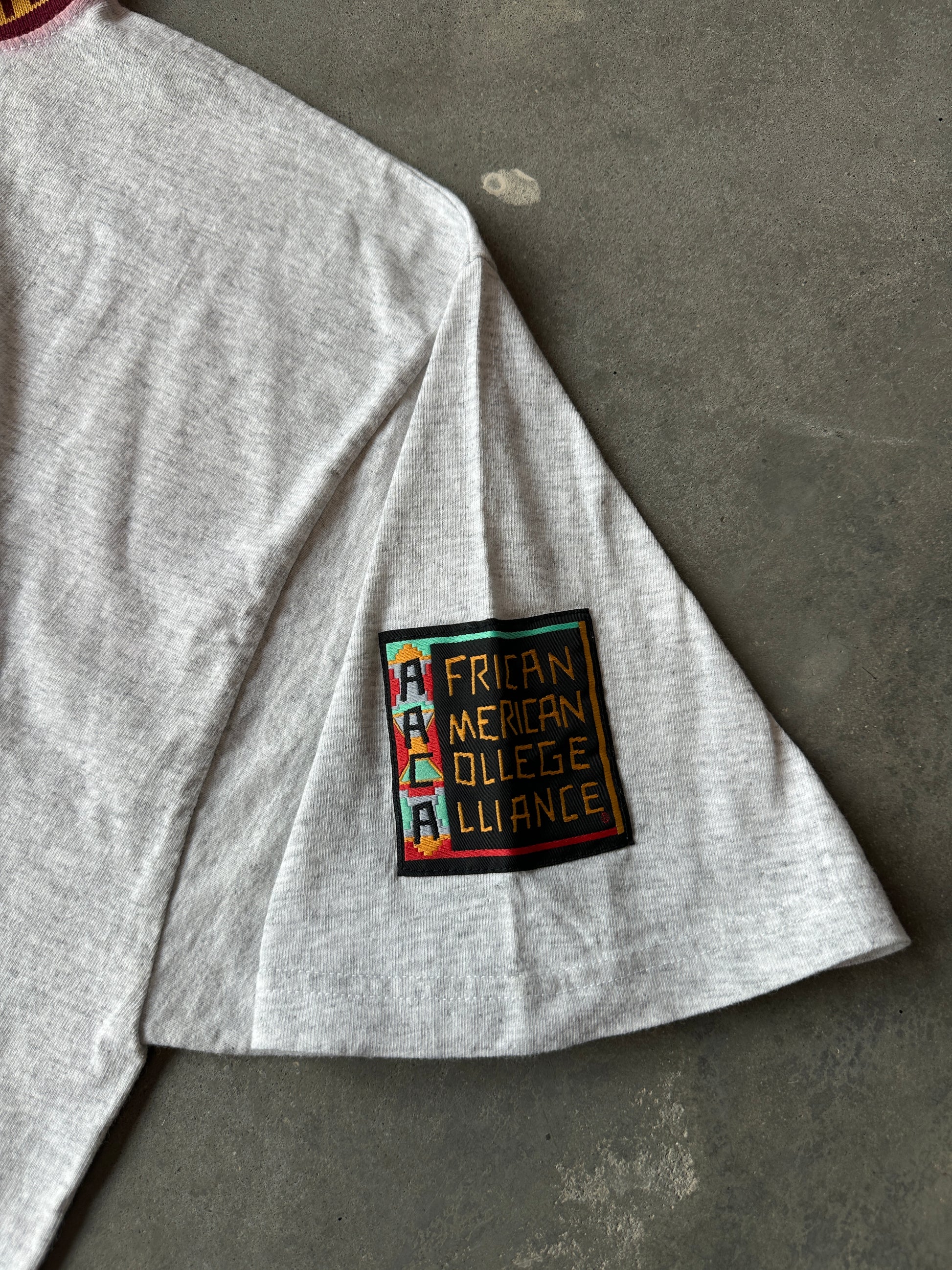 90’s Central State University African American College Alliance AACA Ribbed Vintage Collegiate Seal Tee (XL)