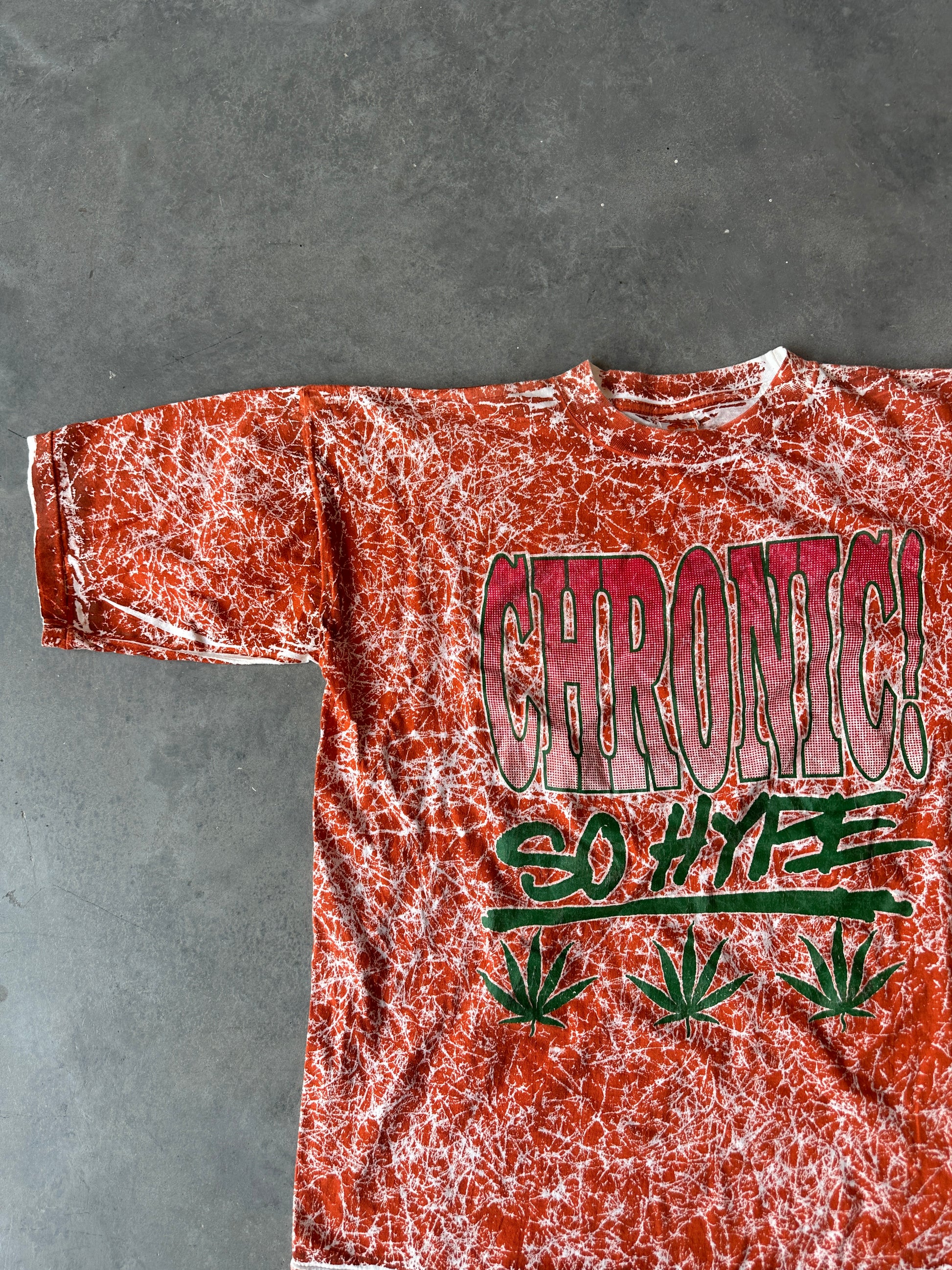 90’s “Chronic! So Hype” Smoking Paraphernalia Vintage All Over Print Tee (XL)