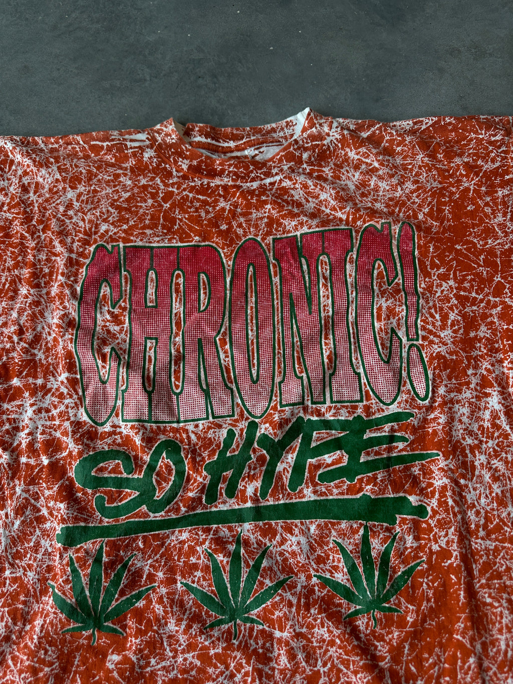 90’s “Chronic! So Hype” Smoking Paraphernalia Vintage All Over Print Tee (XL)
