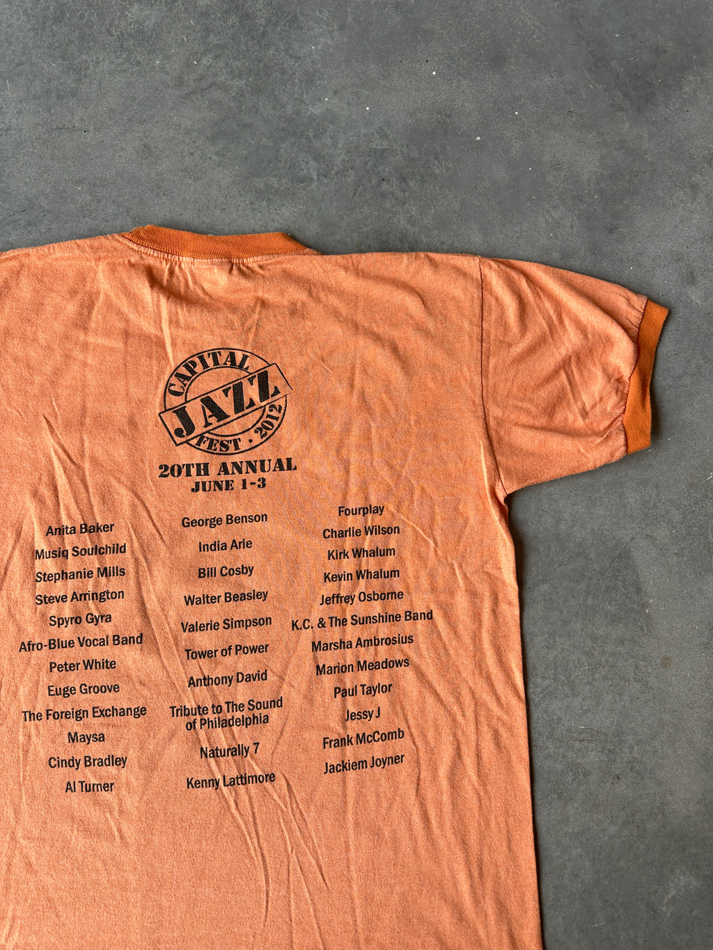 2012 Capital Jazz Fest 20th Annual Music Vintage Ringer Tee (Medium)