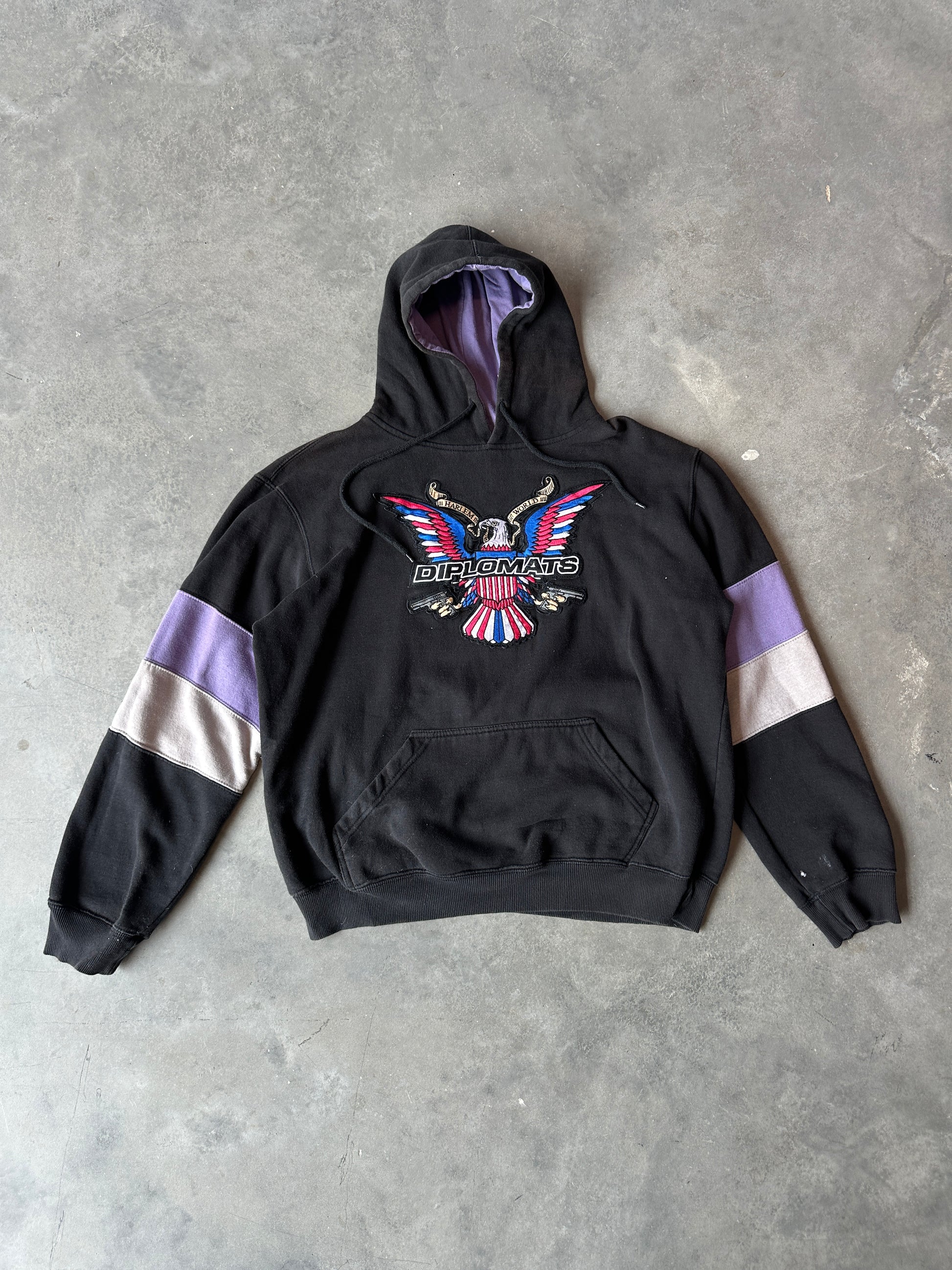 00’s Dipset Diplomats Members Faded Vintage Hip Hop Music Hoodie Sweatshirt (Large)