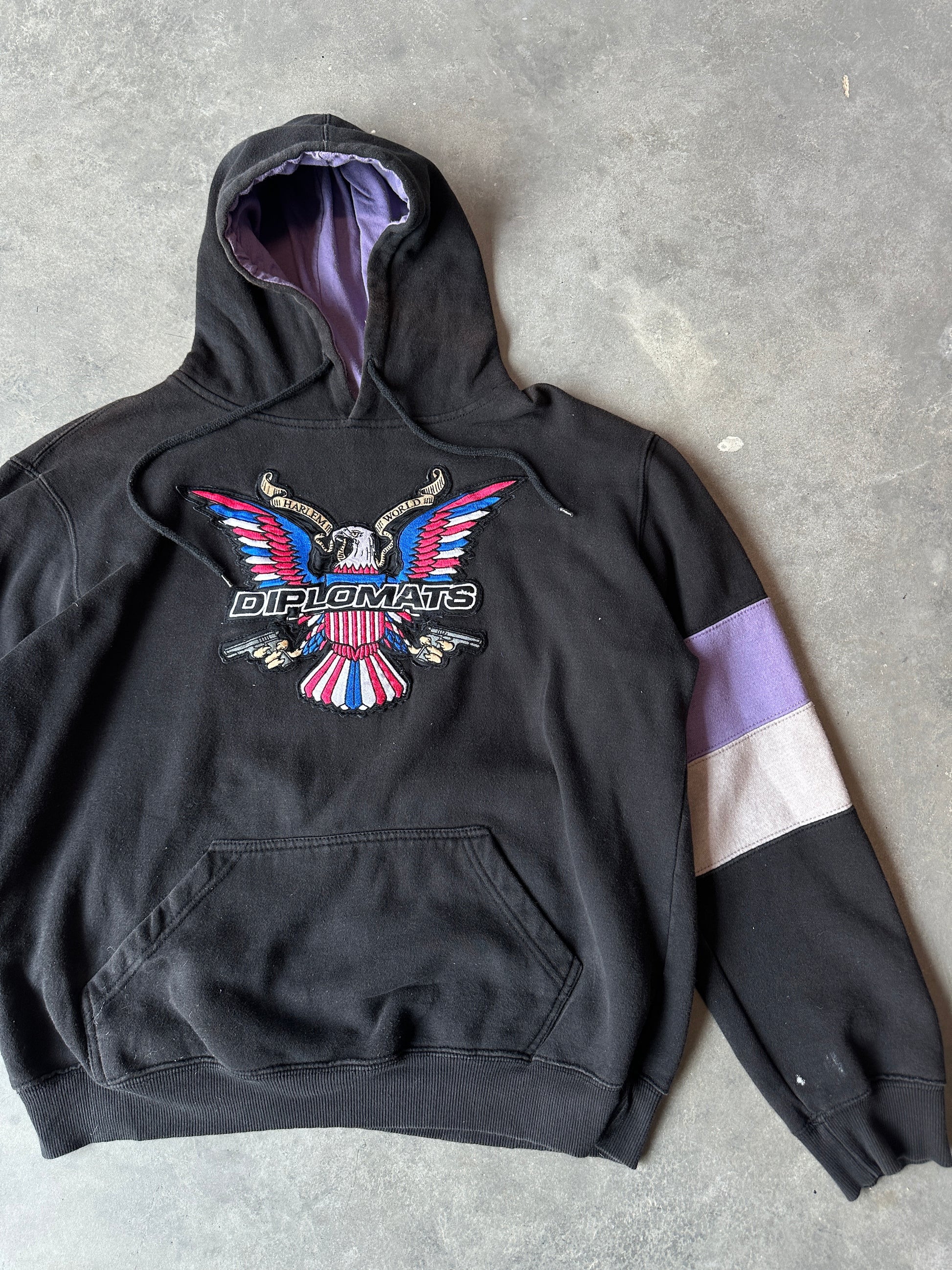 00’s Dipset Diplomats Members Faded Vintage Hip Hop Music Hoodie Sweatshirt (Large)