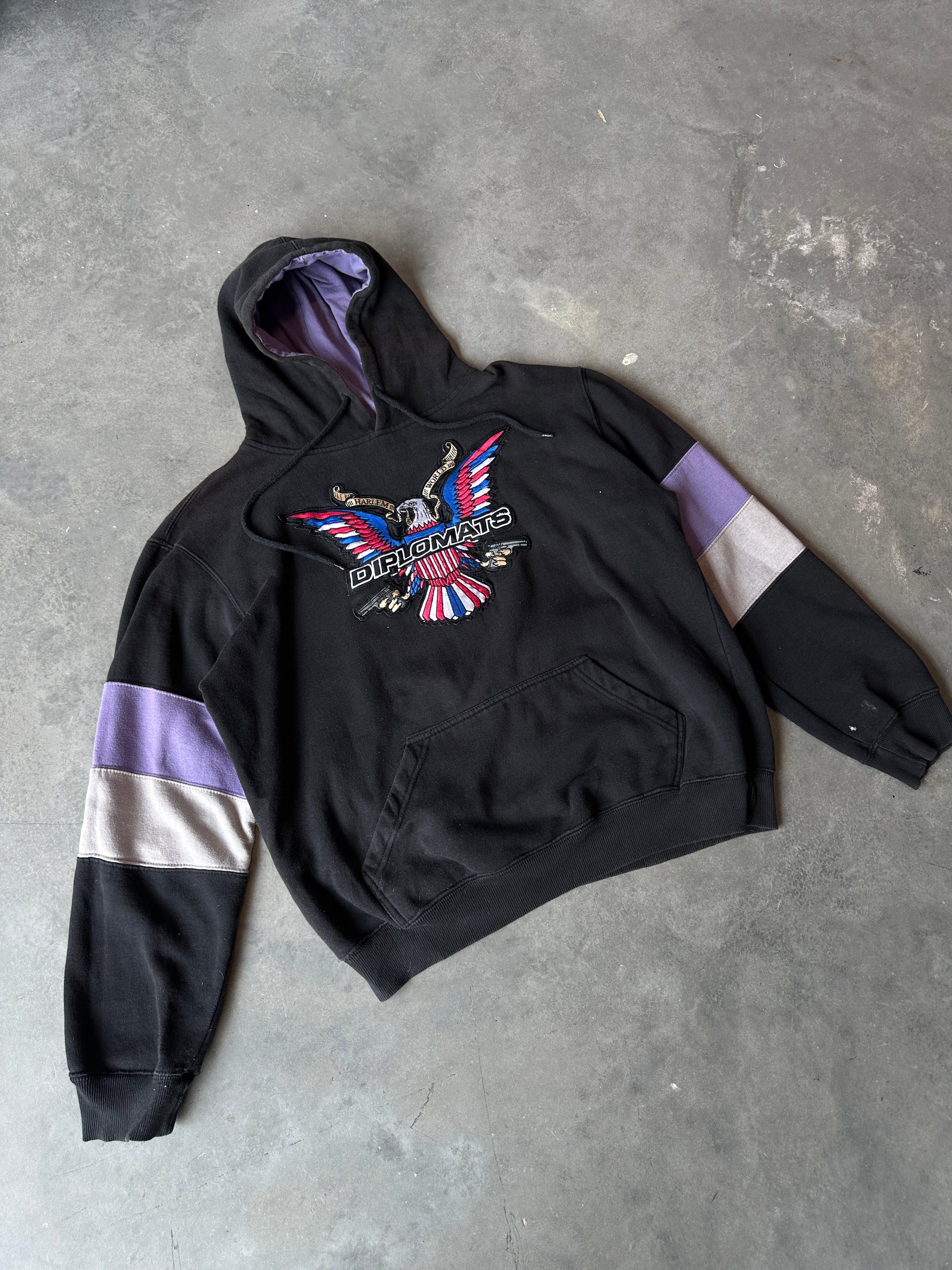 00’s Dipset Diplomats Members Faded Vintage Hip Hop Music Hoodie Sweatshirt (Large)