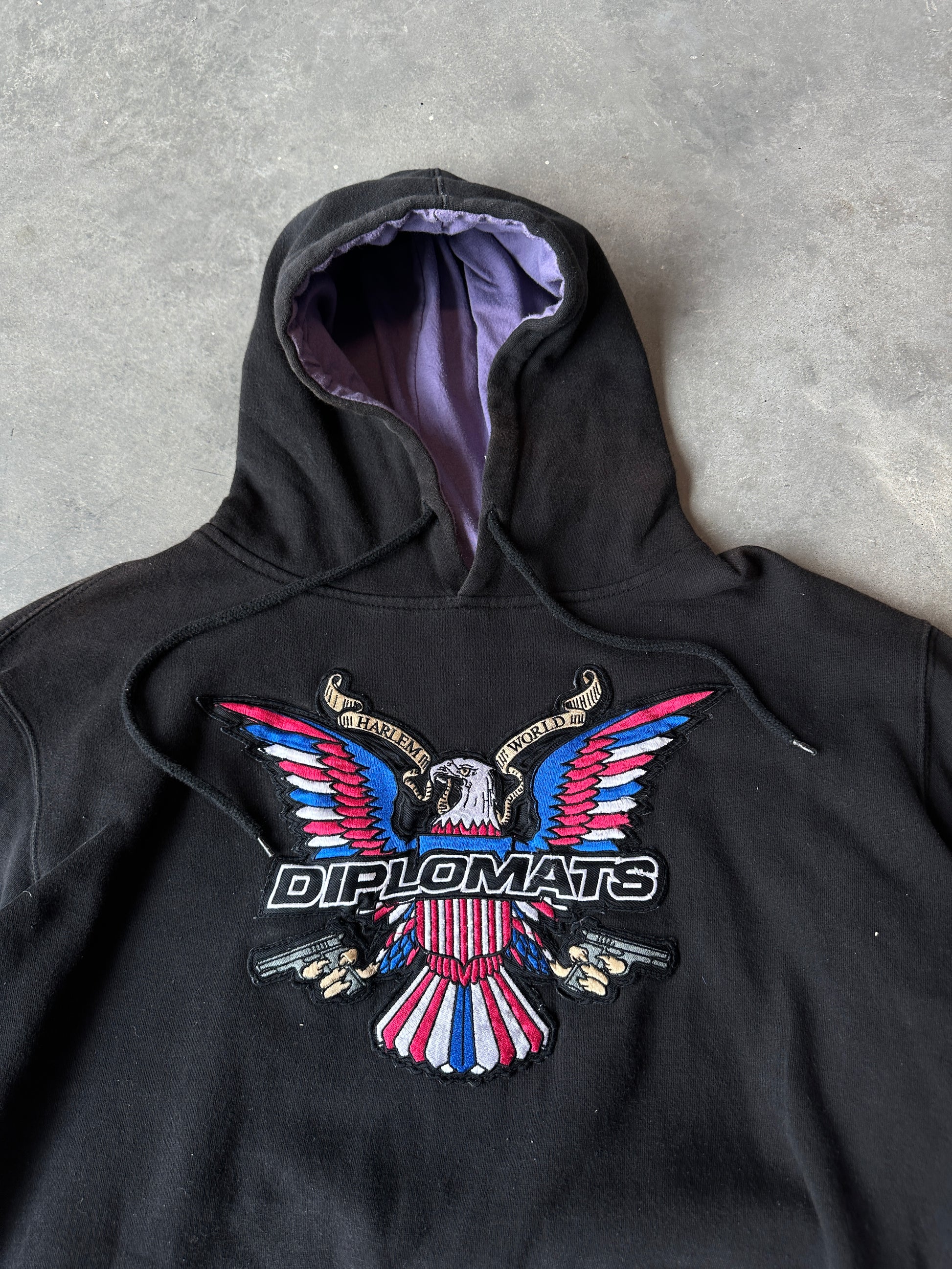00’s Dipset Diplomats Members Faded Vintage Hip Hop Music Hoodie Sweatshirt (Large)