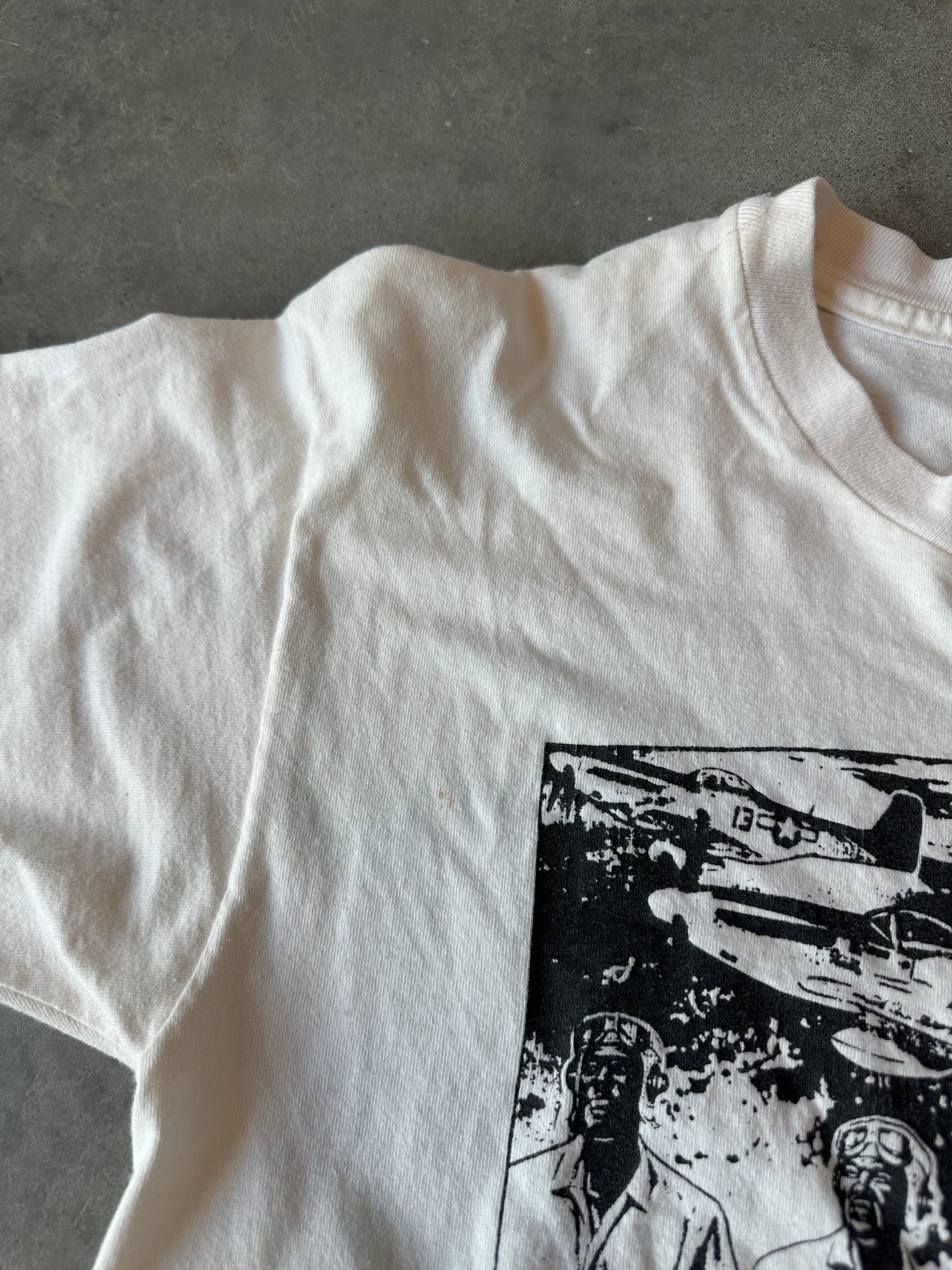 1996 Tuskegee Airman “Fought for Freedom” African American Inventors Juneteenth Celebration Test Print Vintage Tee (Large)