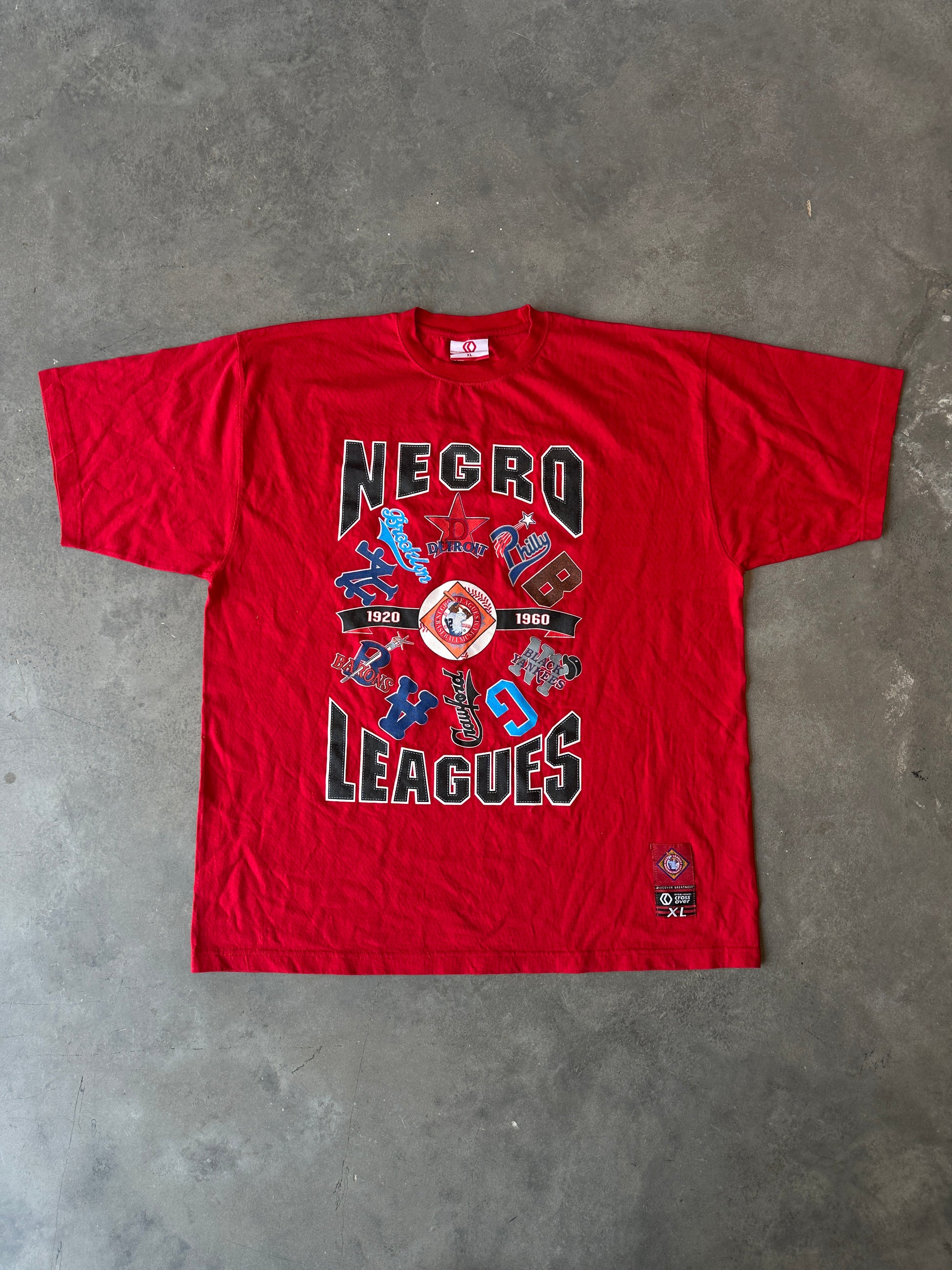 00’s Negro Leagues “The Spirit of the Past” Negro League Teams Red Vintage NLBM Tee Brand New-Deadstock (XXL)