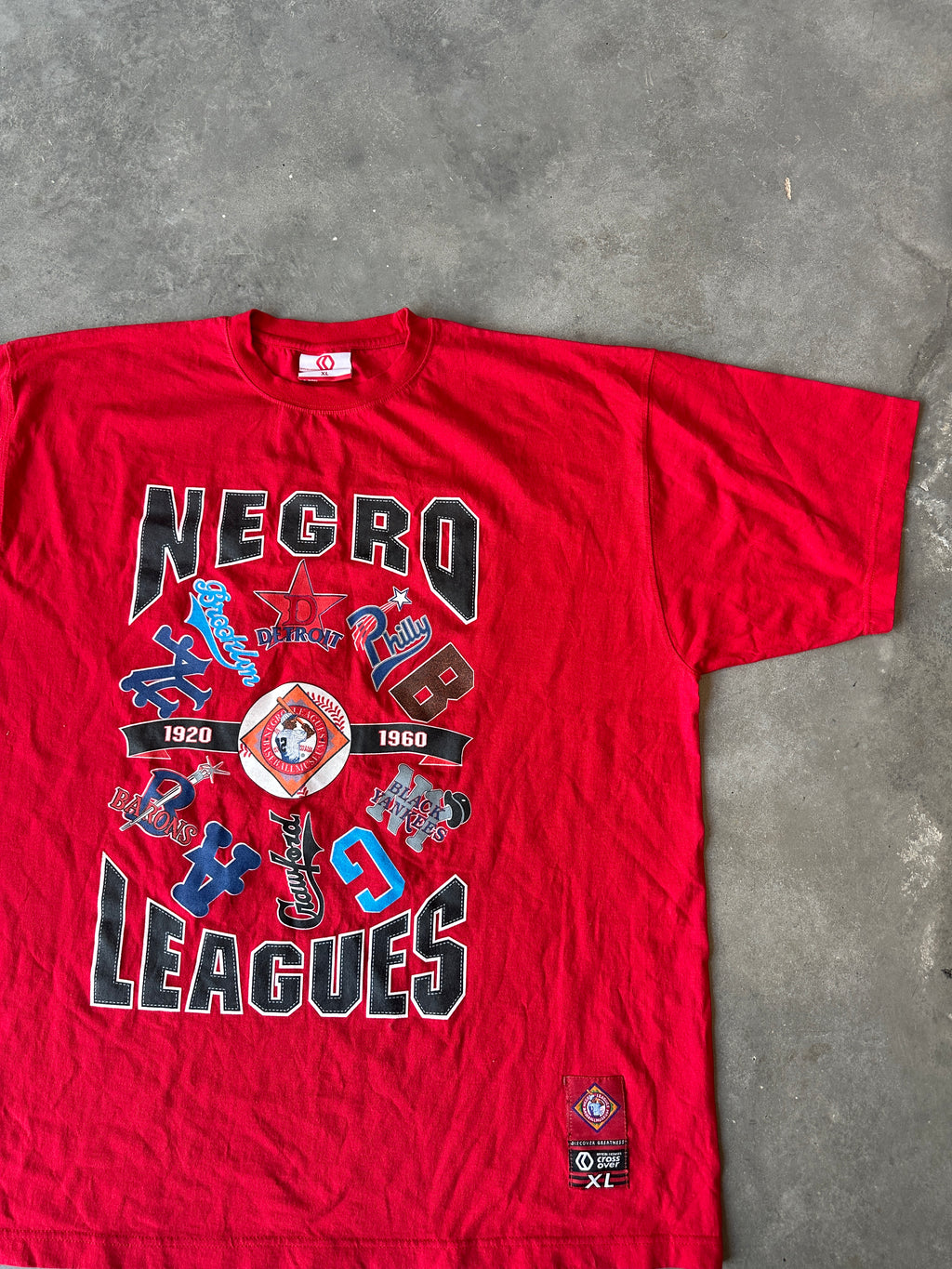 00’s Negro Leagues “The Spirit of the Past” Negro League Teams Red Vintage NLBM Tee Brand New-Deadstock (XXL)