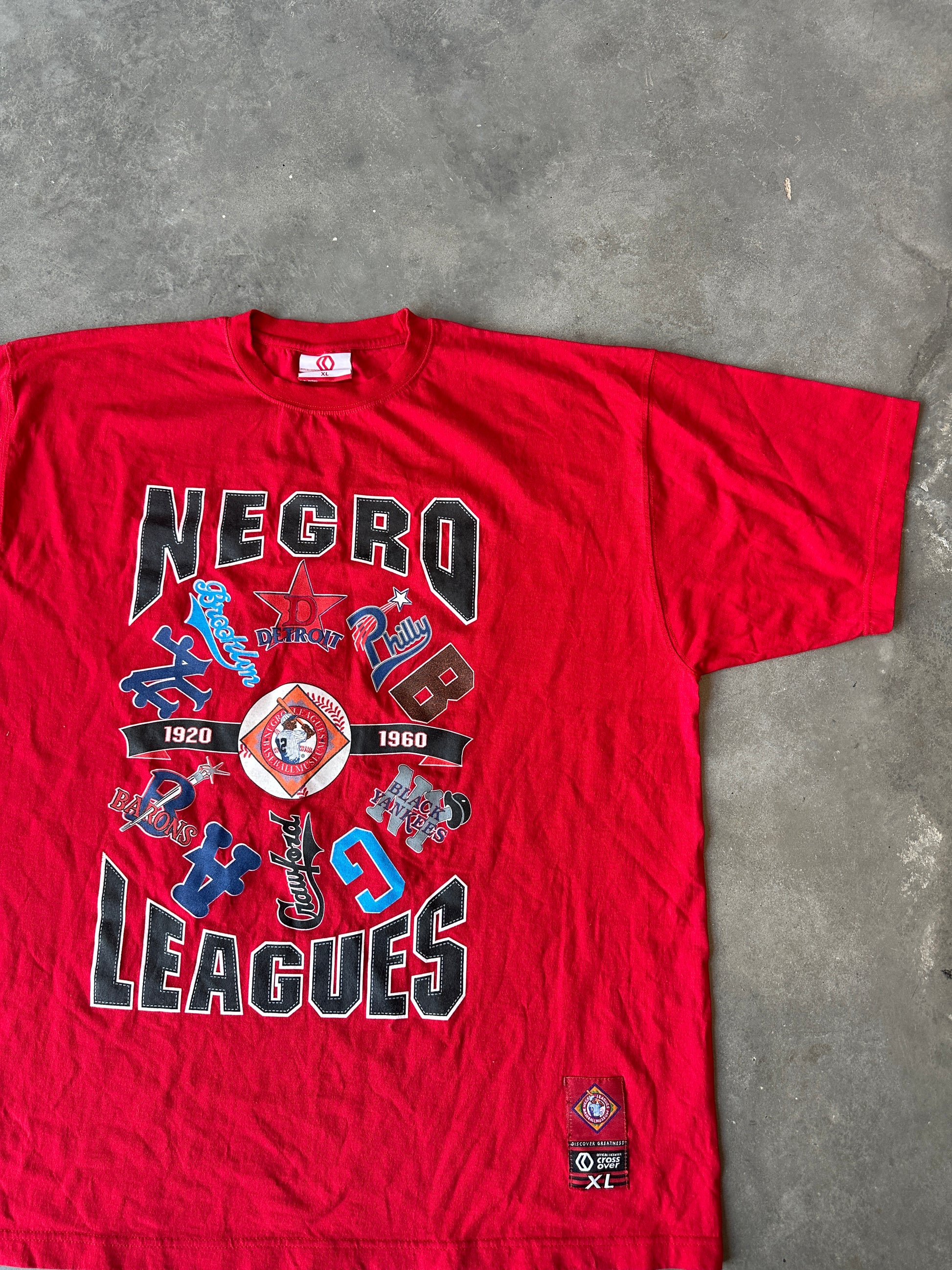 00’s Negro Leagues “The Spirit of the Past” Negro League Teams Red Vintage NLBM Tee Brand New-Deadstock (XXL)