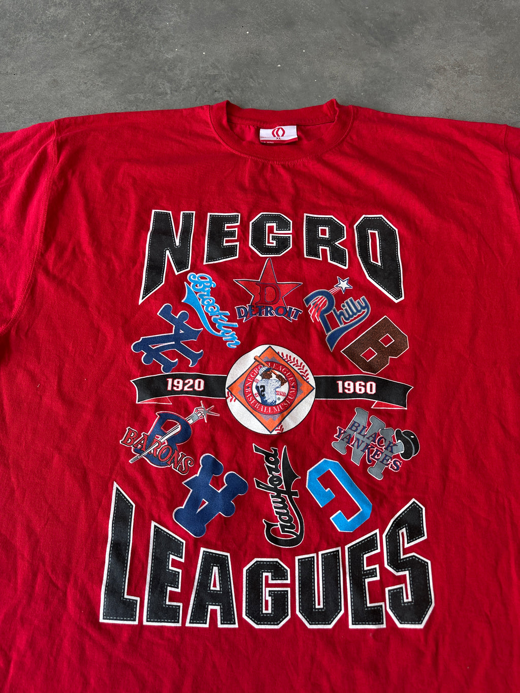 00’s Negro Leagues “The Spirit of the Past” Negro League Teams Red Vintage NLBM Tee Brand New-Deadstock (XXL)