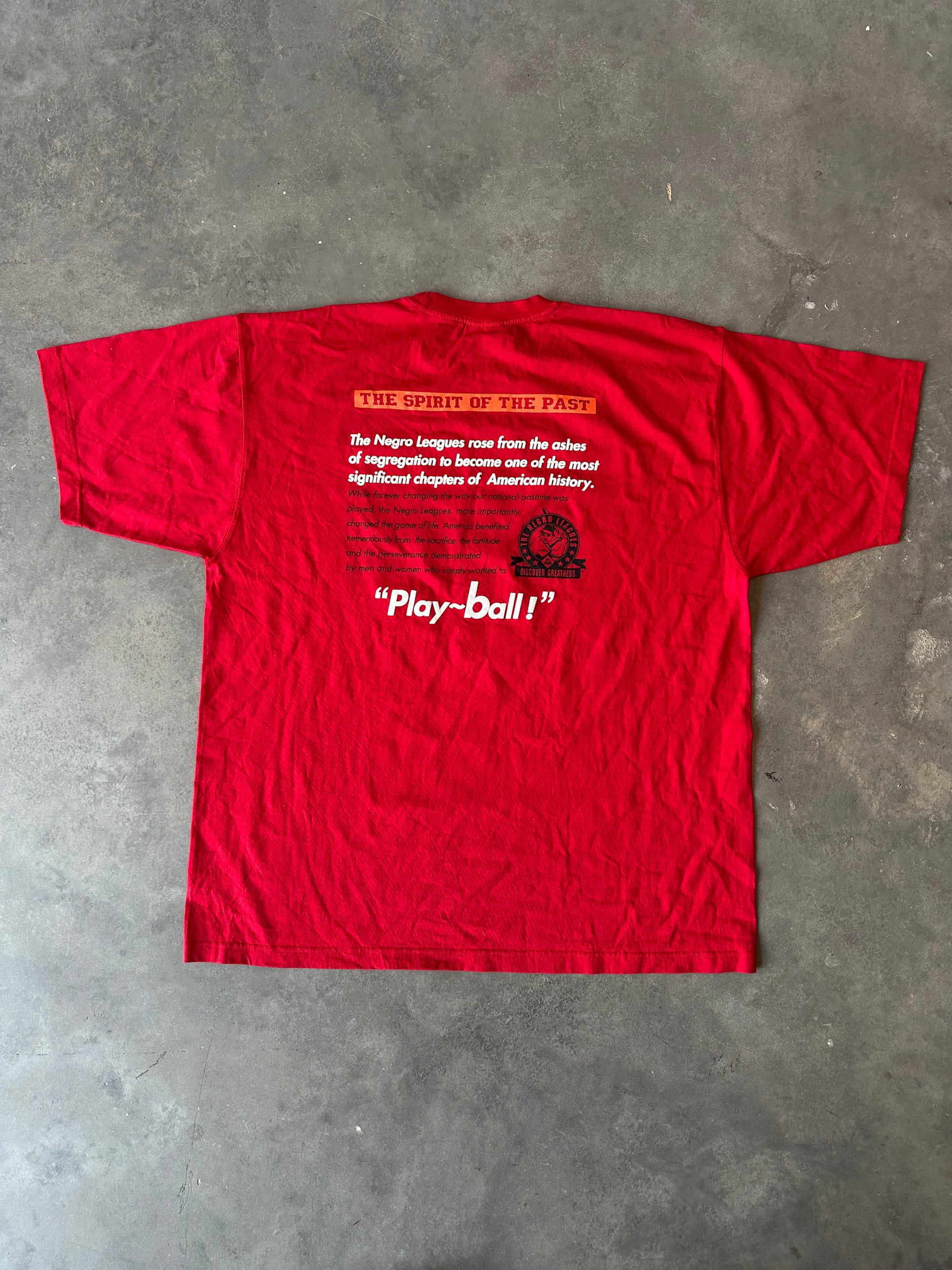 00’s Negro Leagues “The Spirit of the Past” Negro League Teams Red Vintage NLBM Tee Brand New-Deadstock (XXL)