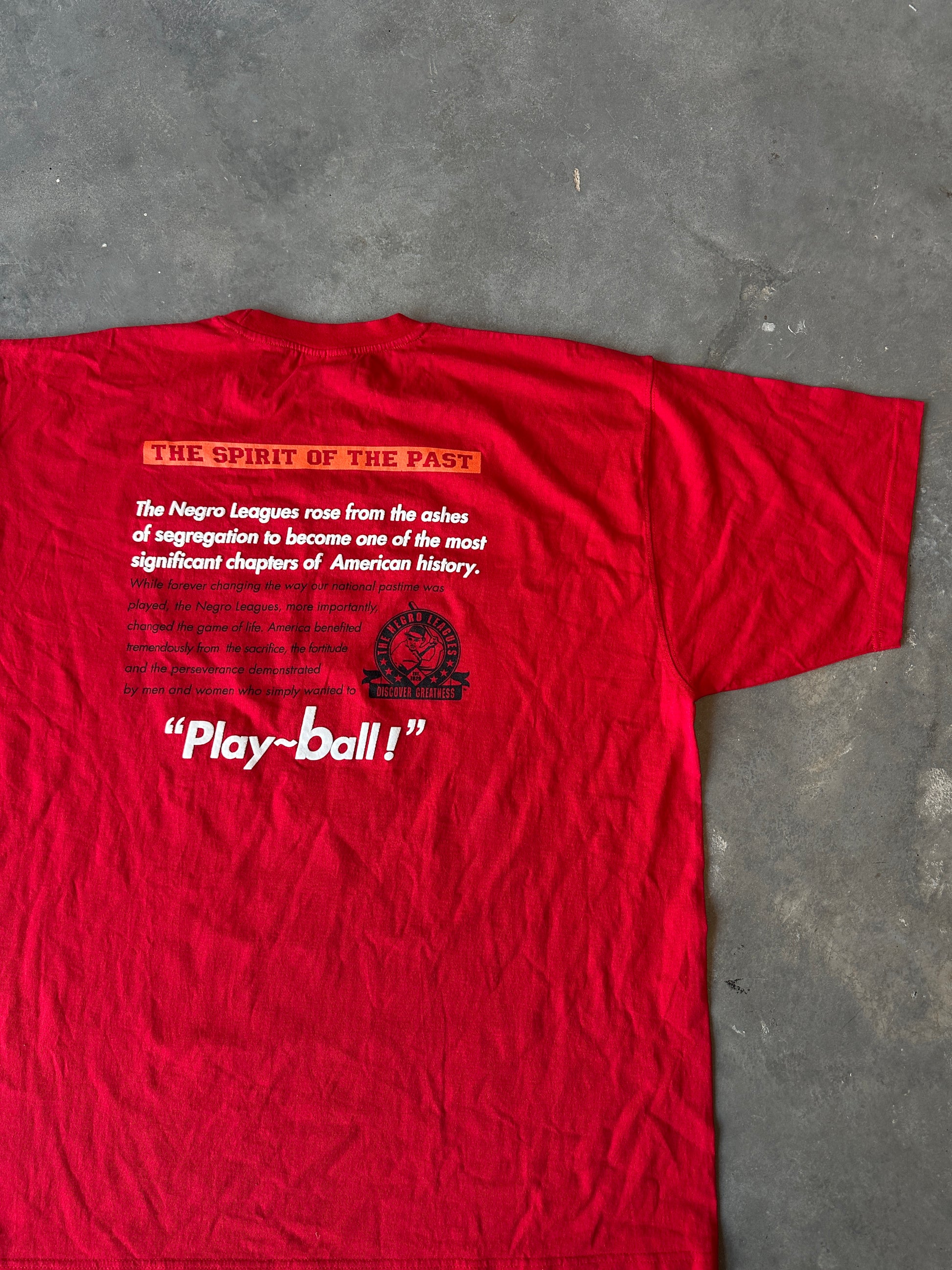 00’s Negro Leagues “The Spirit of the Past” Negro League Teams Red Vintage NLBM Tee Brand New-Deadstock (XXL)