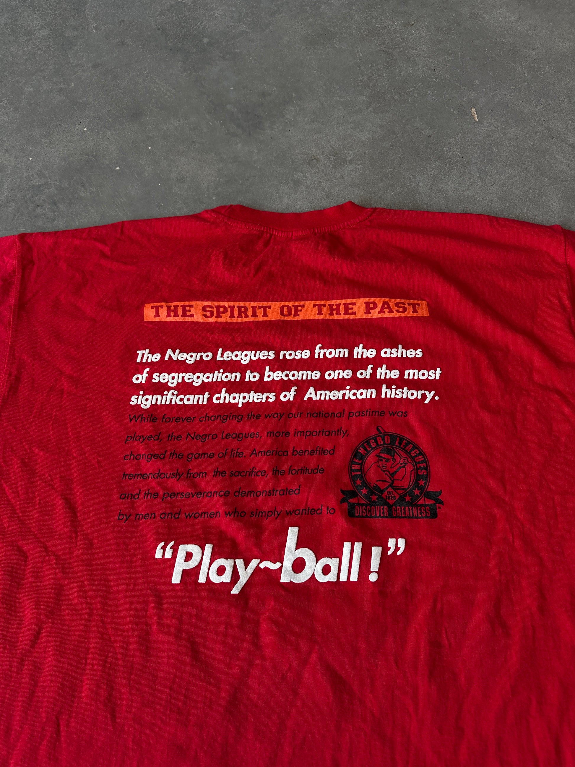 00’s Negro Leagues “The Spirit of the Past” Negro League Teams Red Vintage NLBM Tee Brand New-Deadstock (XXL)