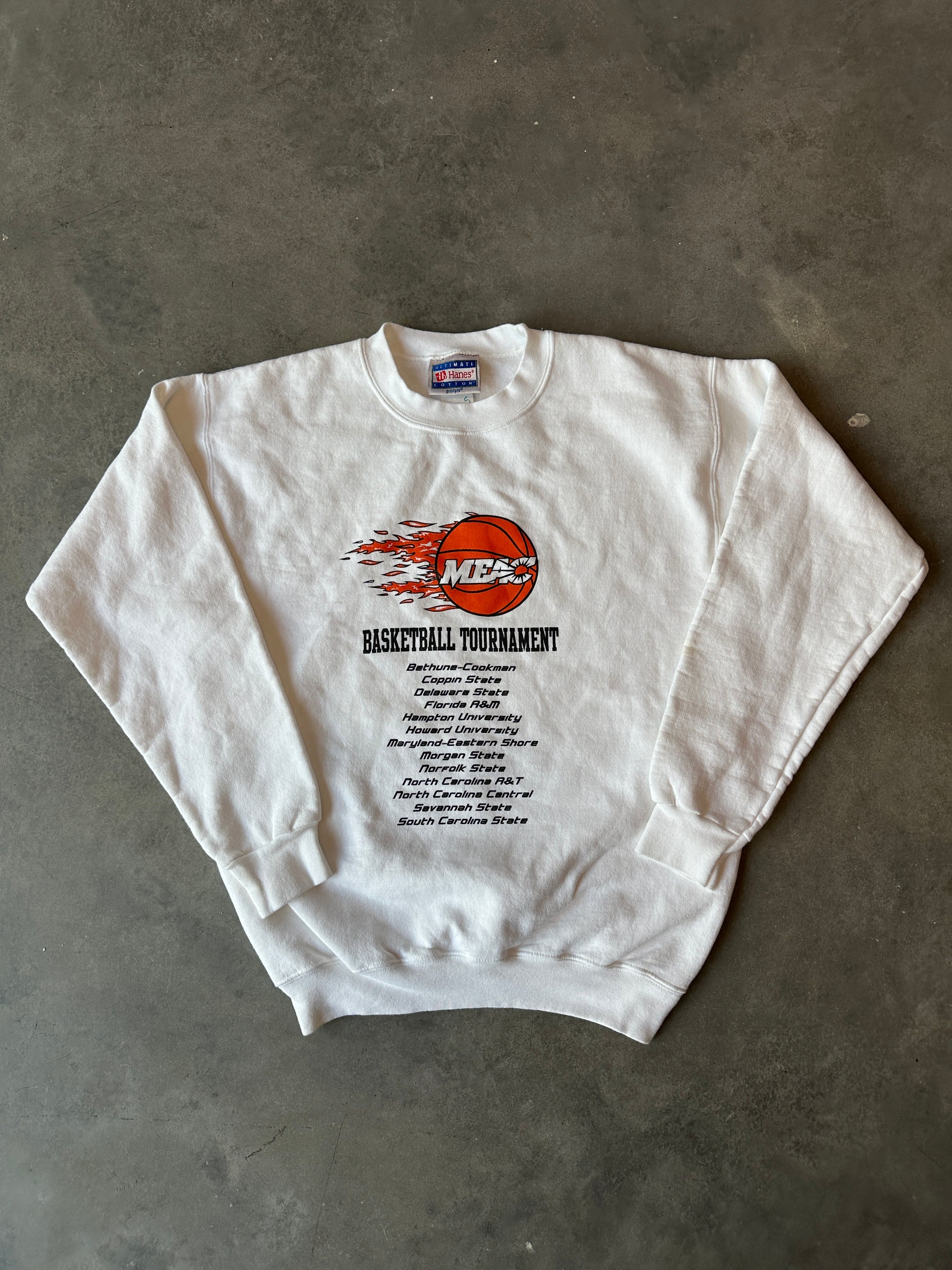 90's MEAC Conference HBCU Basketball Tournament Vintage Crewneck Sweatshirt (Small)