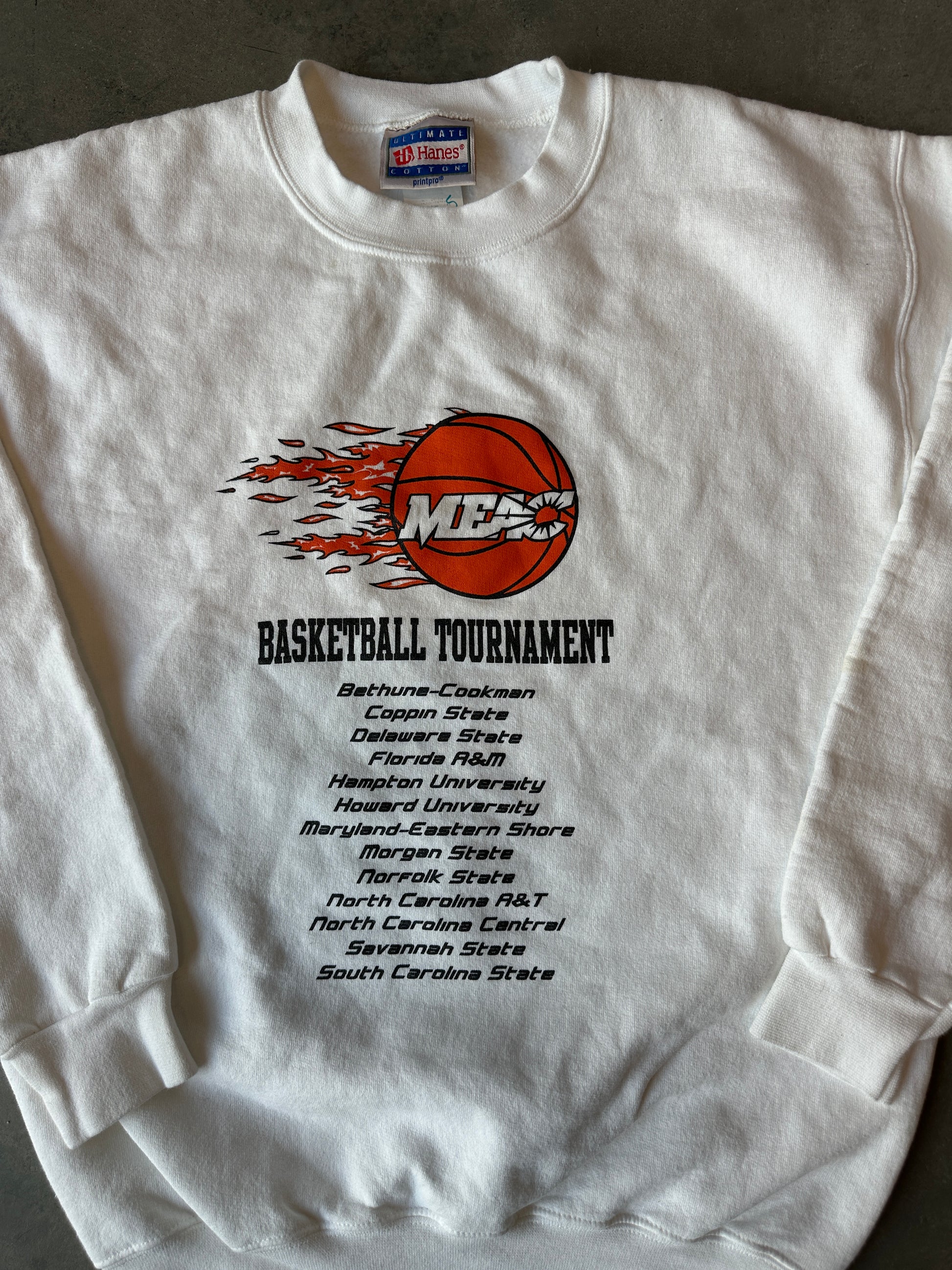 90's MEAC Conference HBCU Basketball Tournament Vintage Crewneck Sweatshirt (Small)
