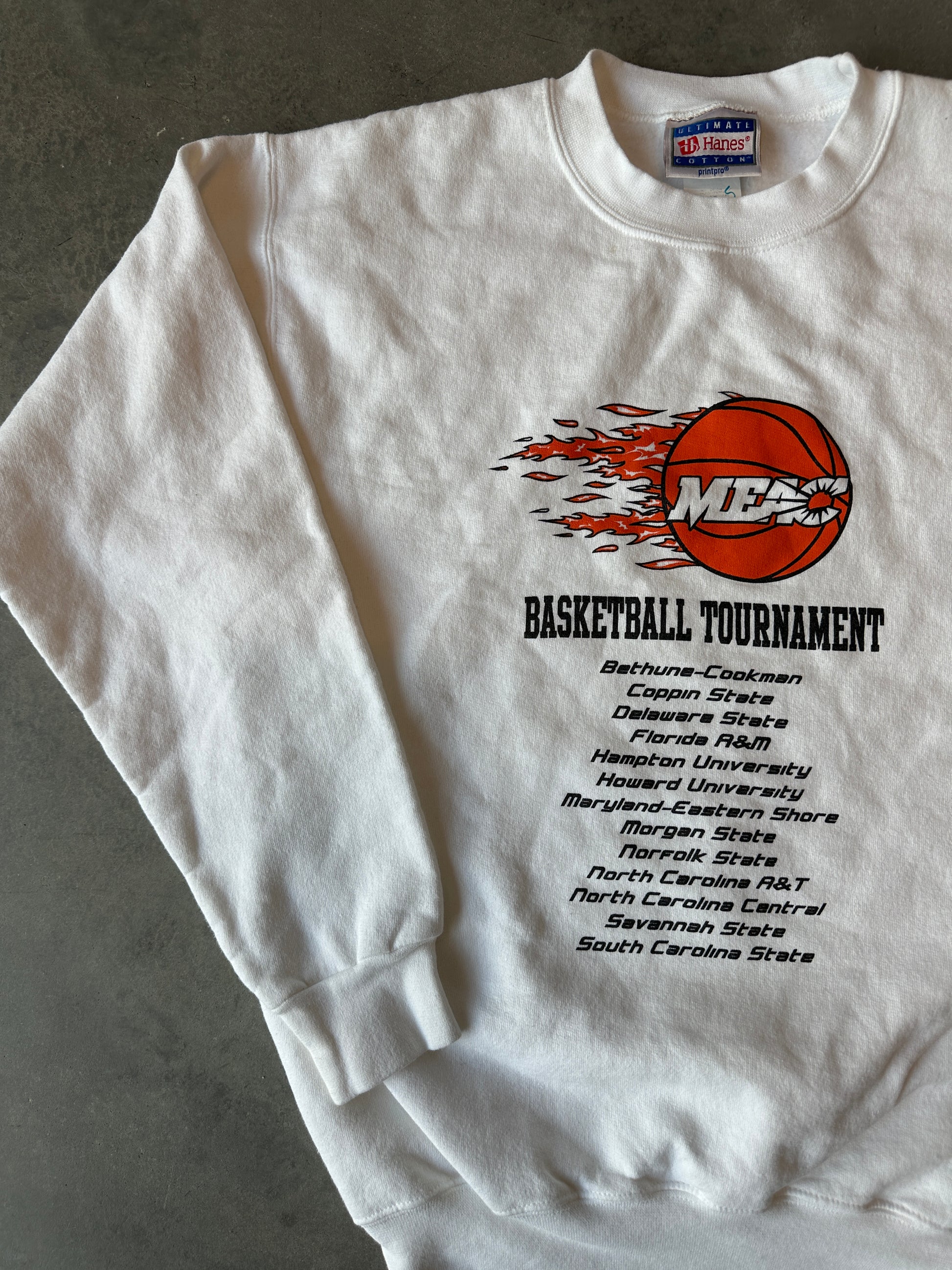 90's MEAC Conference HBCU Basketball Tournament Vintage Crewneck Sweatshirt (Small)