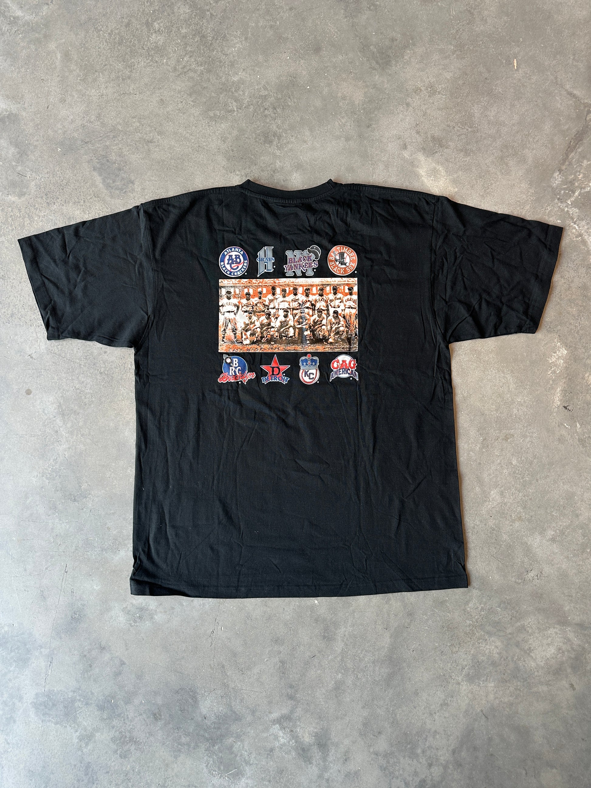 00’s Negro Leagues “Discover Greatness” Negro League Teams Black Vintage Tee Brand New-Deadstock (XXL)