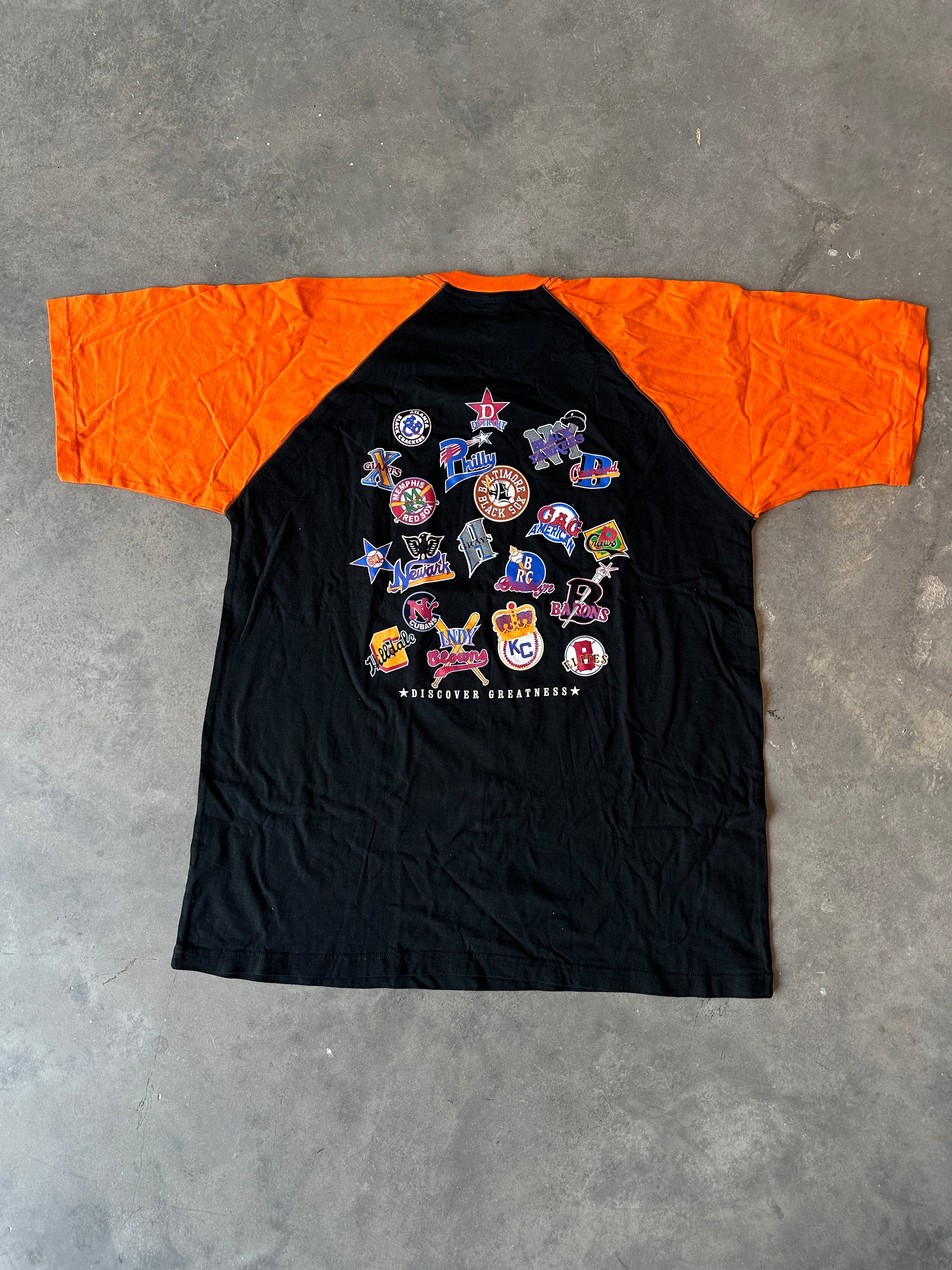 00's Negro League Baseball Museum NLBM  Raglan Sleeve Vintage Tee (XXL)