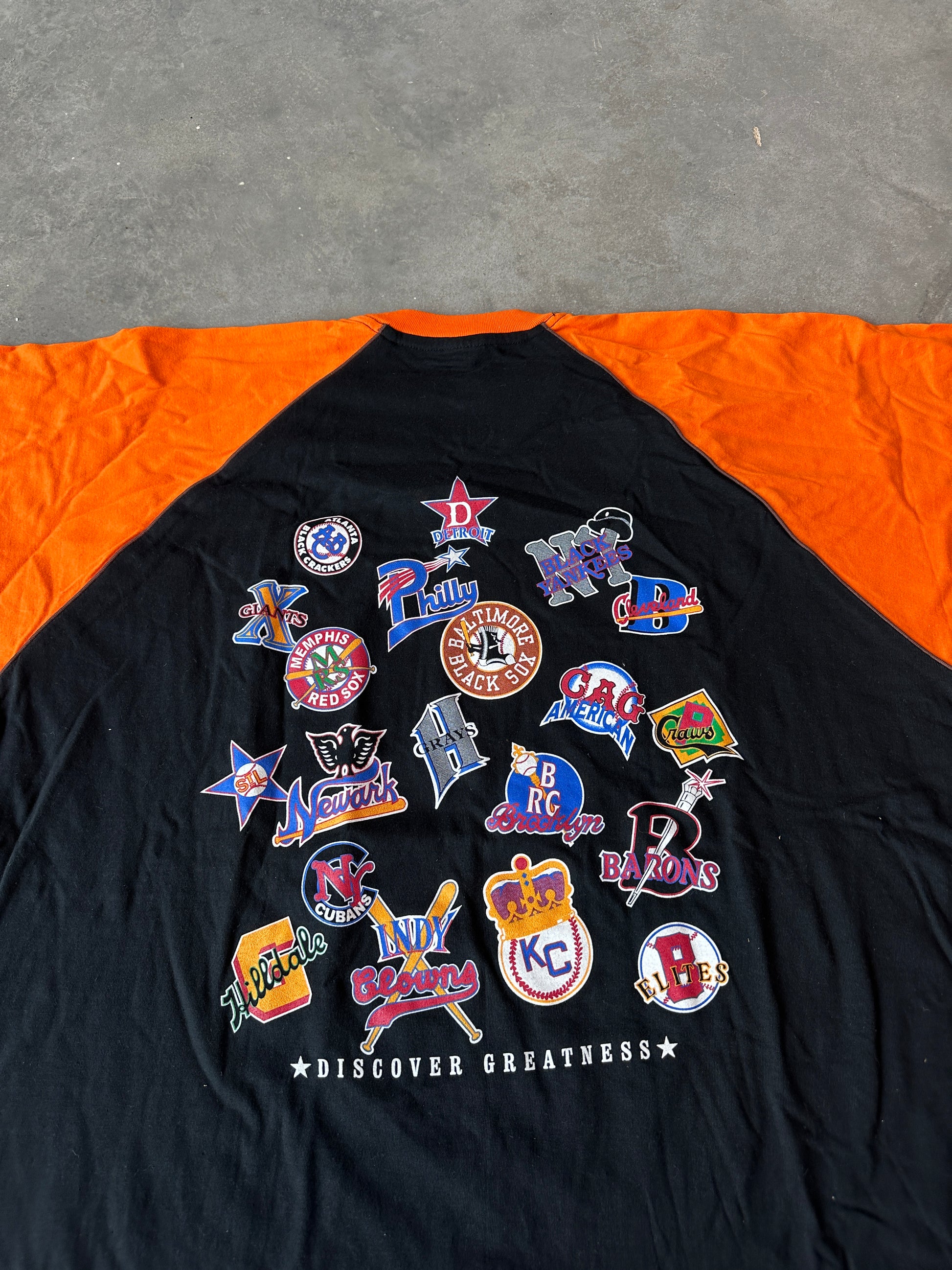 00's Negro League Baseball Museum NLBM  Raglan Sleeve Vintage Tee (XXL)