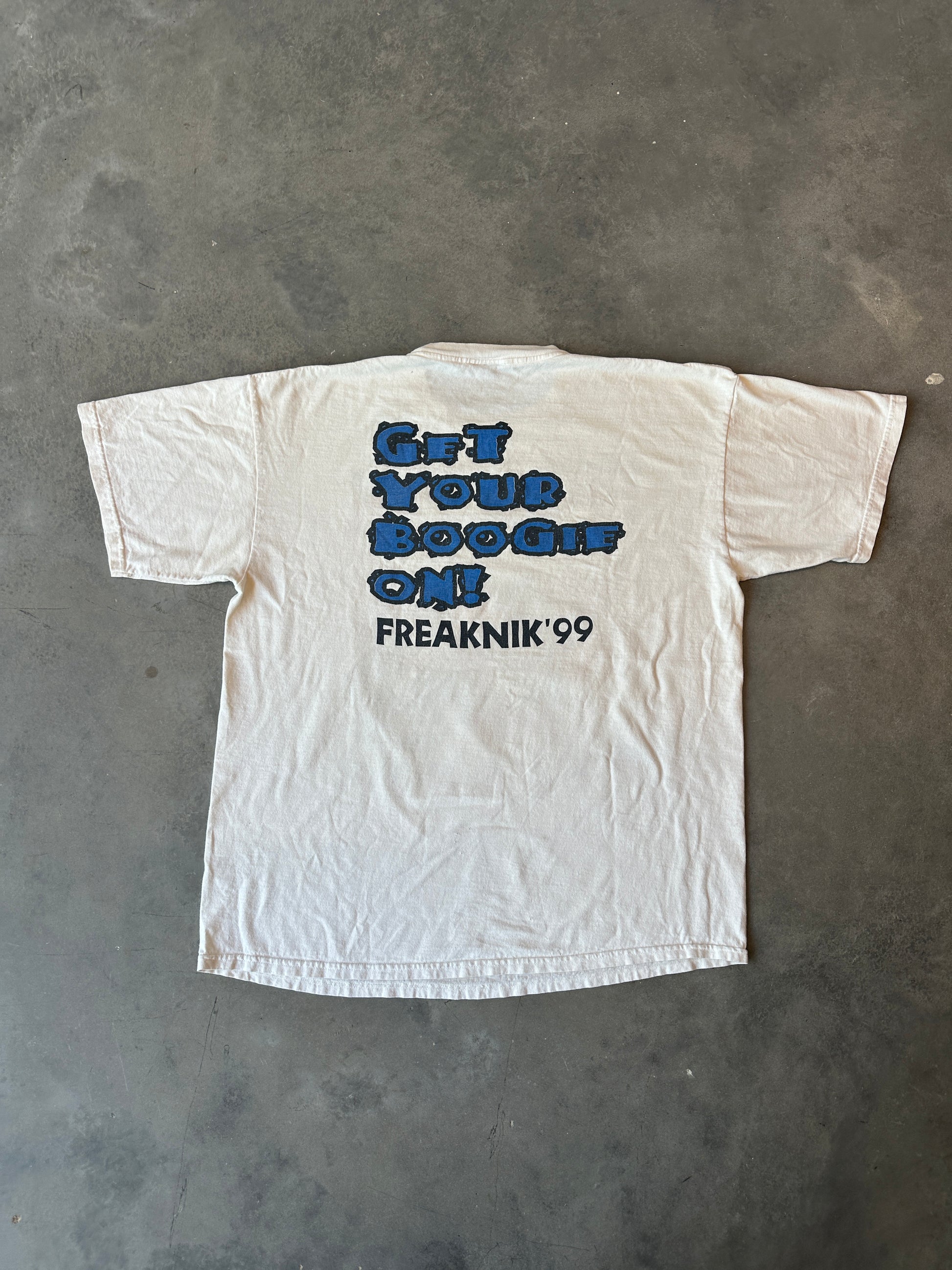 1999 Freaknik Atlanta Georgia Cartoon Caricature “Get Your Boogie On!” RARE Vintage Tee (XL)