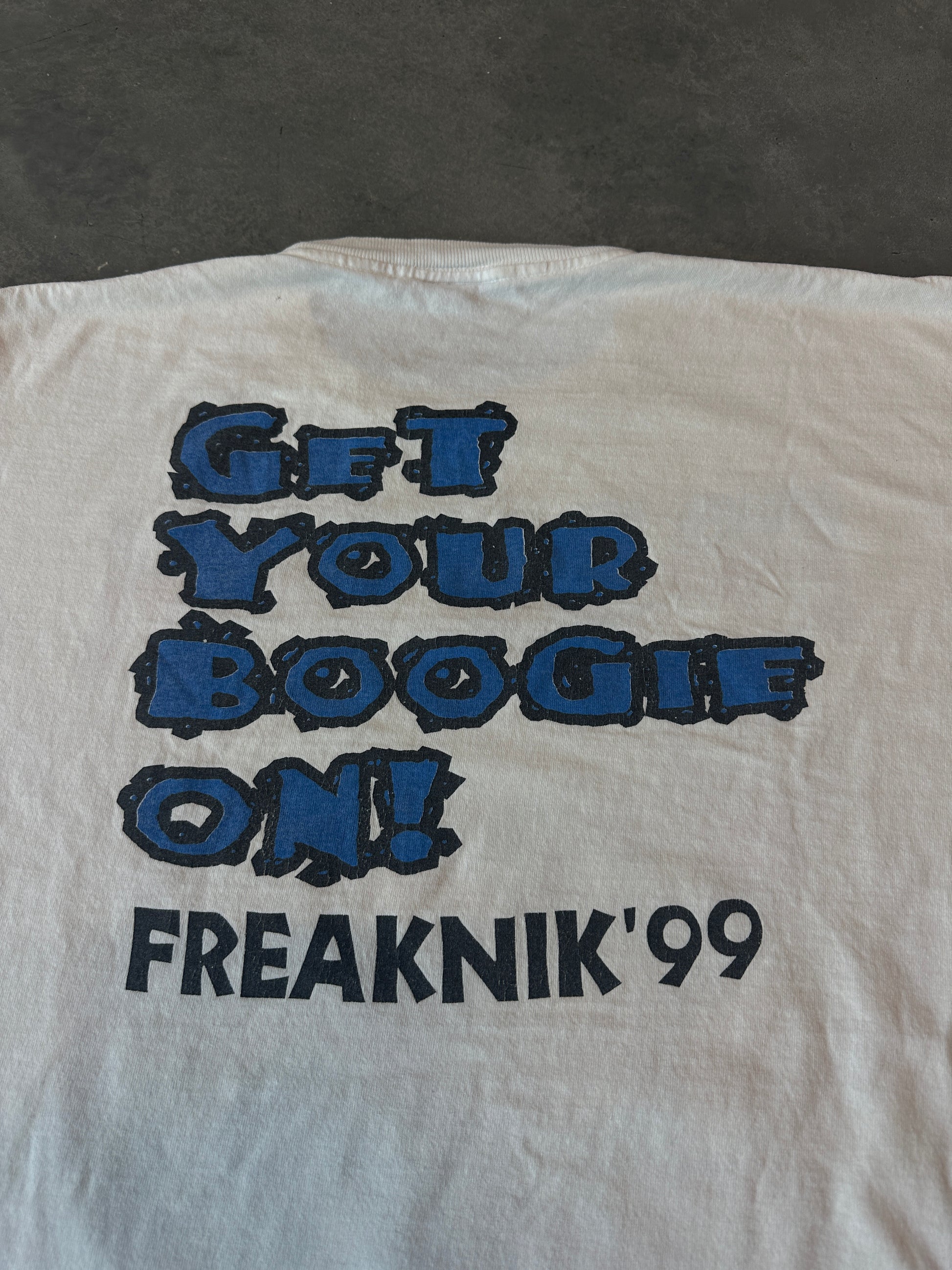 1999 Freaknik Atlanta Georgia Cartoon Caricature “Get Your Boogie On!” RARE Vintage Tee (XL)