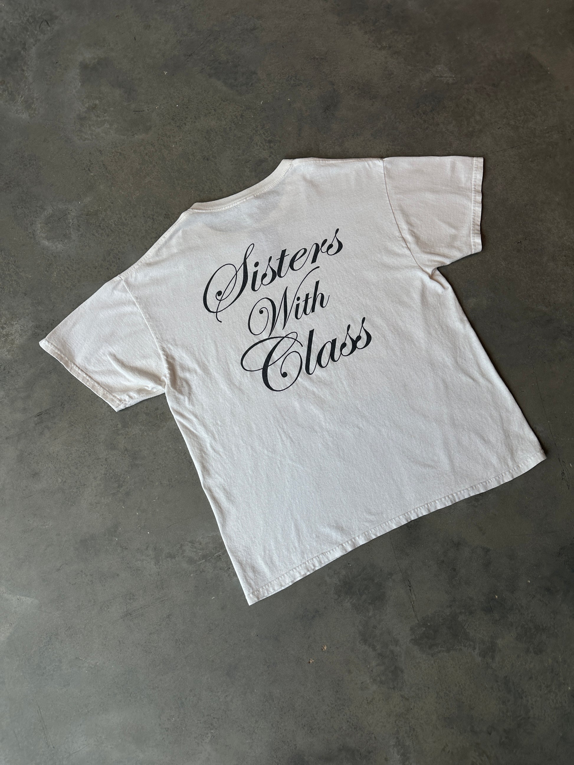 00’s Winston Salem State University WSSU Rams “Black Beautiful & Educated” Sisters with Class Vintage HBCU Tee (Large)