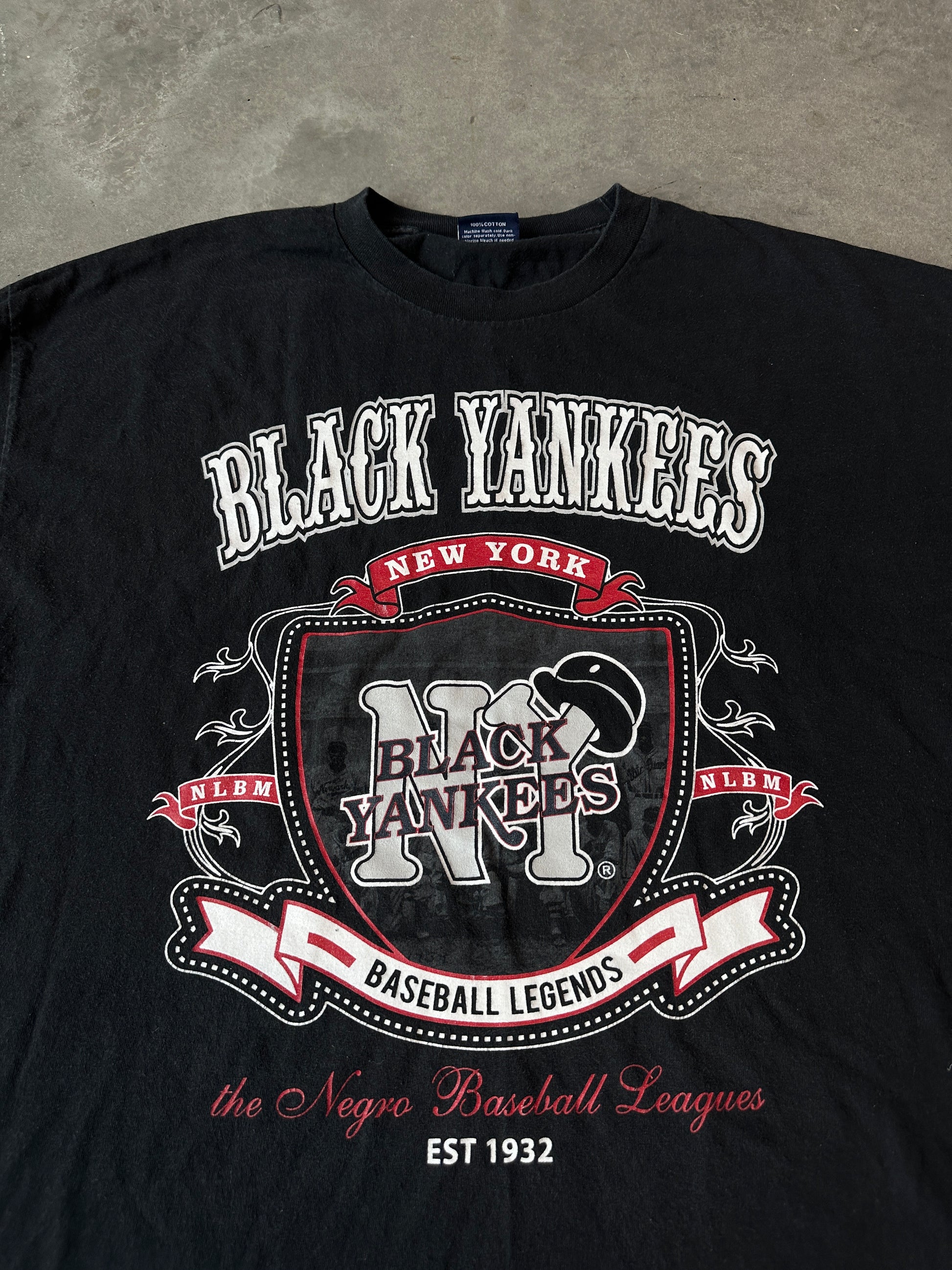 00’s New York Black Yankees Negro League Baseball Museum NLBM Vintage Tee (XXL)