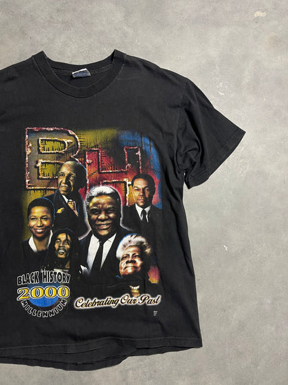 2000 Welcoming our Future Black History Figures MLK Bob Marley Rosa Parks & More Millennium Vintage Tee (Large)