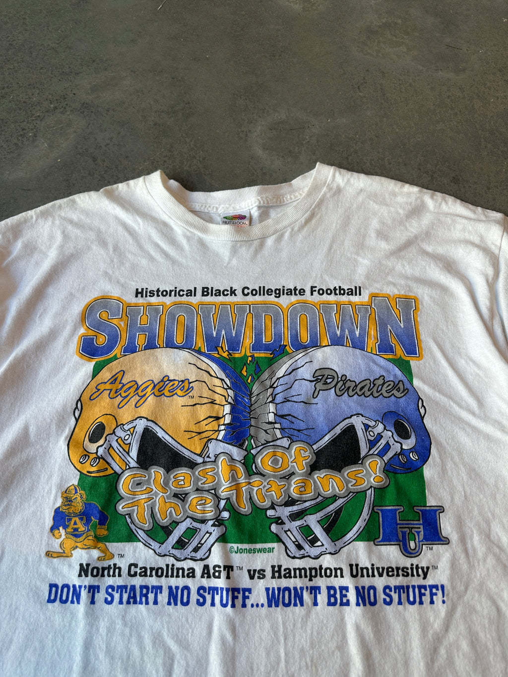 00’s North Carolina A&T Aggies vs. Hampton Pirates HBCU College Football Matchup Tee (XXL)