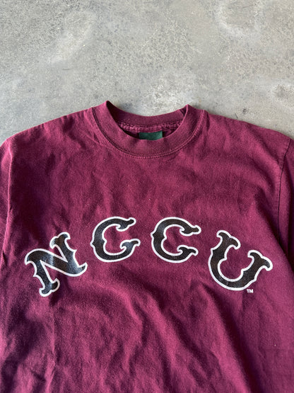 00's North Carolina Central NCCU Eagles HBCU Logo Vintage Tee (Slim Medium)