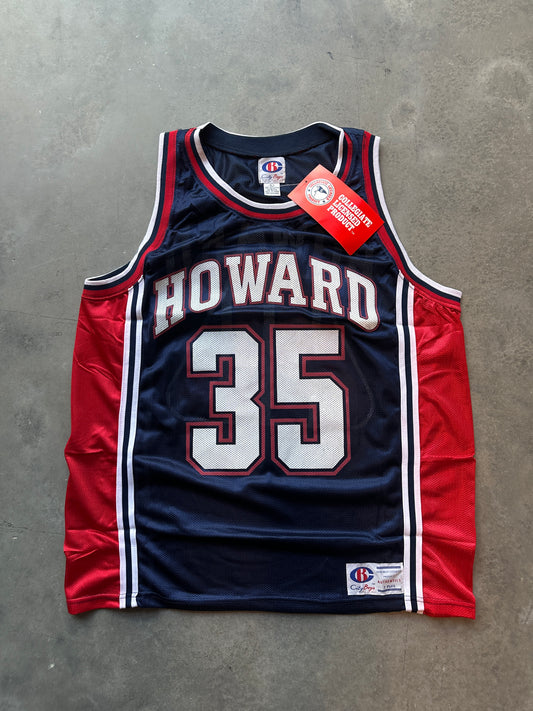 90's Howard University Bison Vintage HBCU College Basketball Jersey (Brand New-Medium)