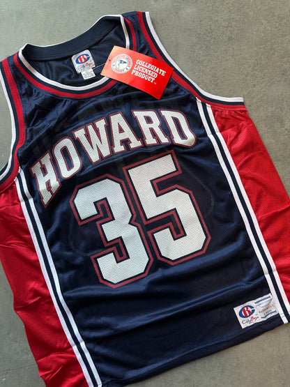 90's Howard University Bison Vintage HBCU College Basketball Jersey (Brand New-Large)