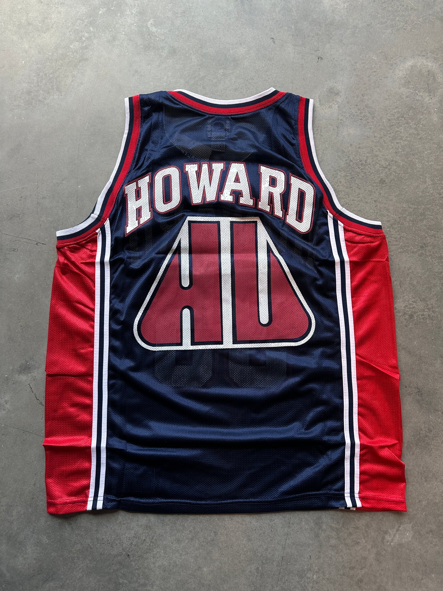 90's Howard University Bison Vintage HBCU College Basketball Jersey (Brand New-Large)