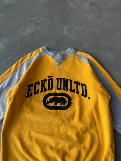 00’s Ecko Unlimited Spellout Y2KHeavyweight Vintage Crewneck Sweatshirt (Medium)