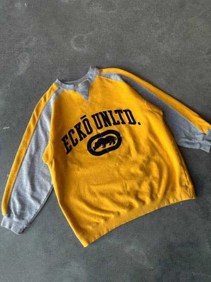 00’s Ecko Unlimited Spellout Y2KHeavyweight Vintage Crewneck Sweatshirt (Medium)