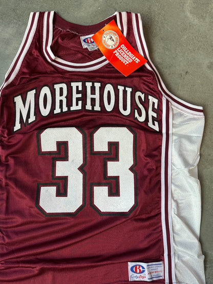 90's Morehouse College Maroon Tigers Vintage HBCU College Basketball Jersey (Brand New-XL)