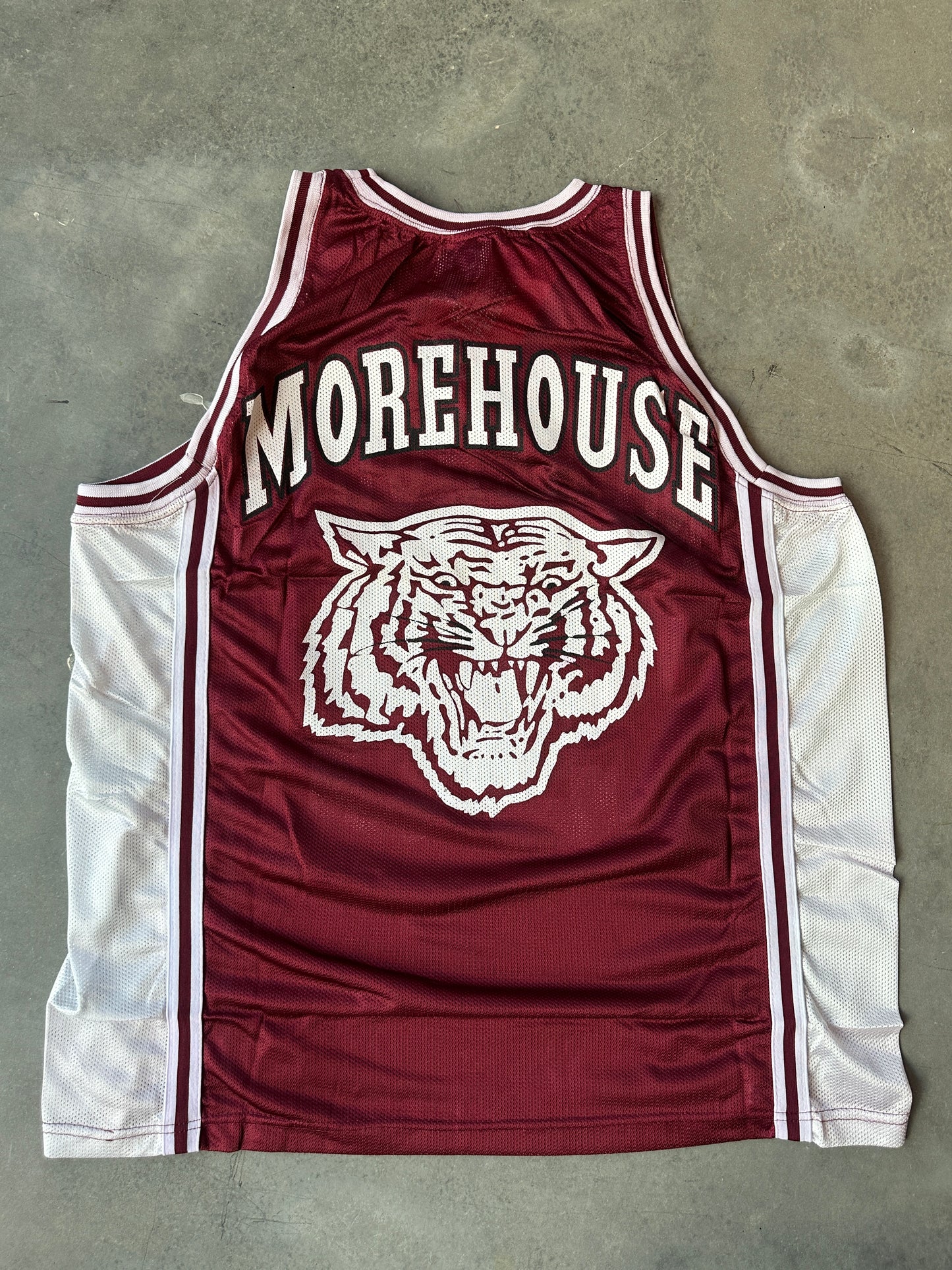 90's Morehouse College Maroon Tigers Vintage HBCU College Basketball Jersey (Brand New-XL)