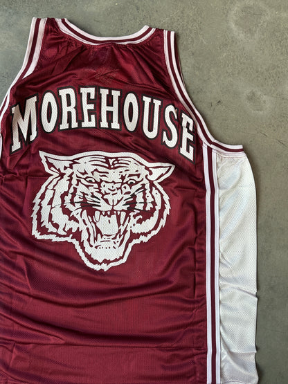 90's Morehouse College Maroon Tigers Vintage HBCU College Basketball Jersey (Brand New-XL)