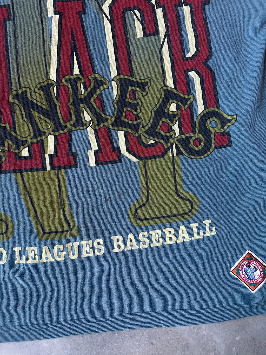 90’s New York Black Yankees Teal Negro League Baseball Heavyweight Vintage Tee (XXL)