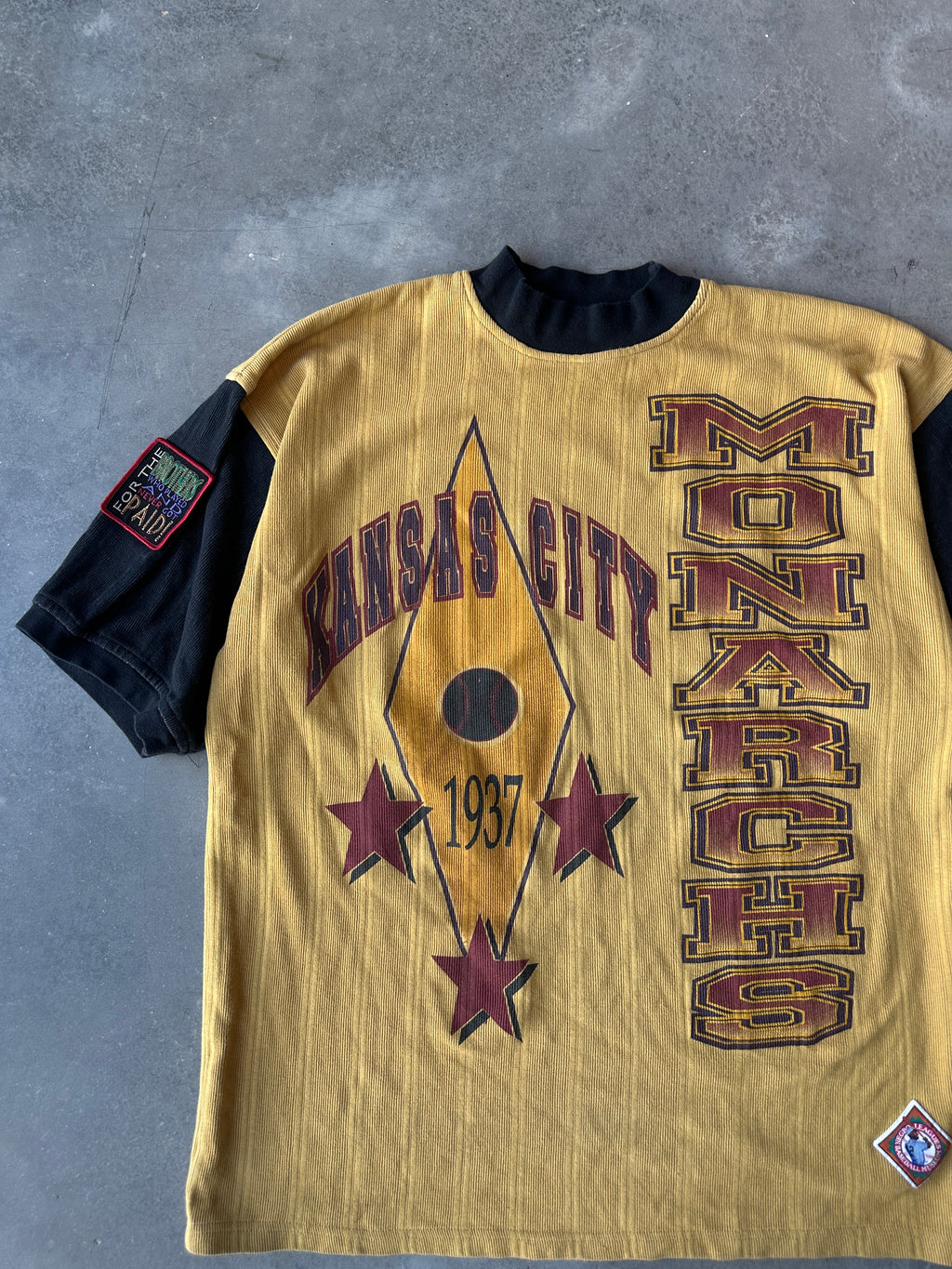 90's Kansas City Monarchs Negro League Baseball Heavyweight Vintage Tee (XXL)